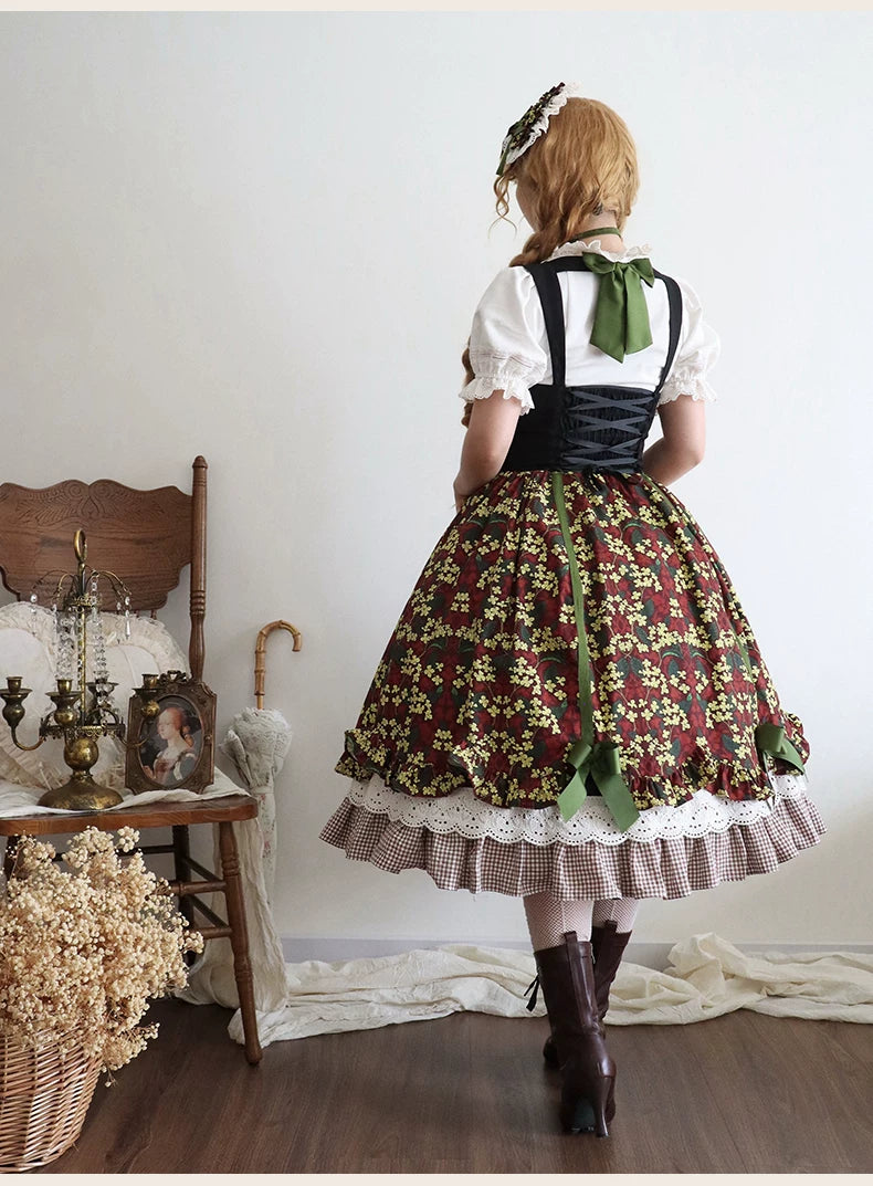 Blueberry Branches for the Woodland Bavarian Style Lolita JSK Dress