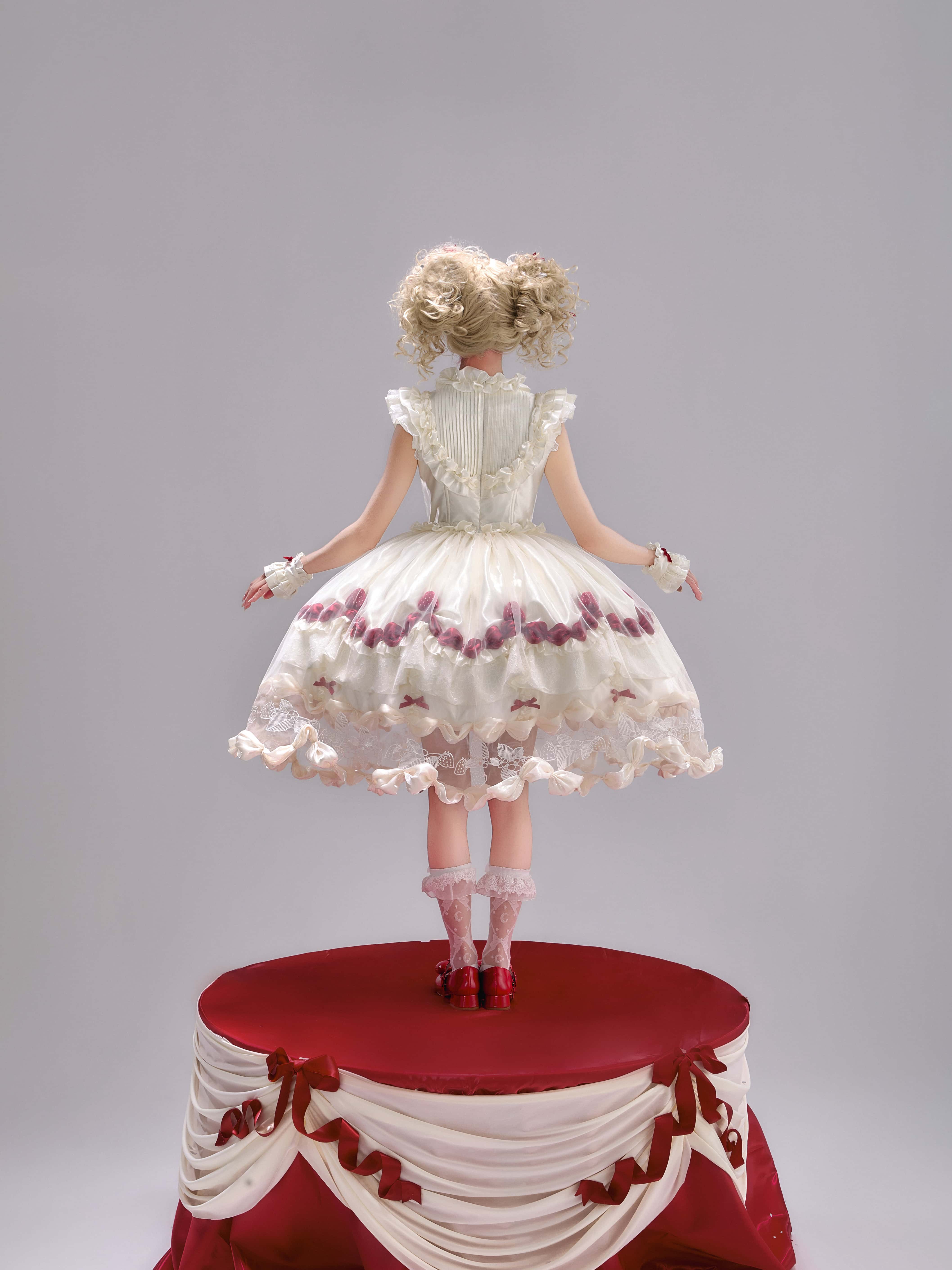 Strawberry Cream Cake Lolita OP Dress Set