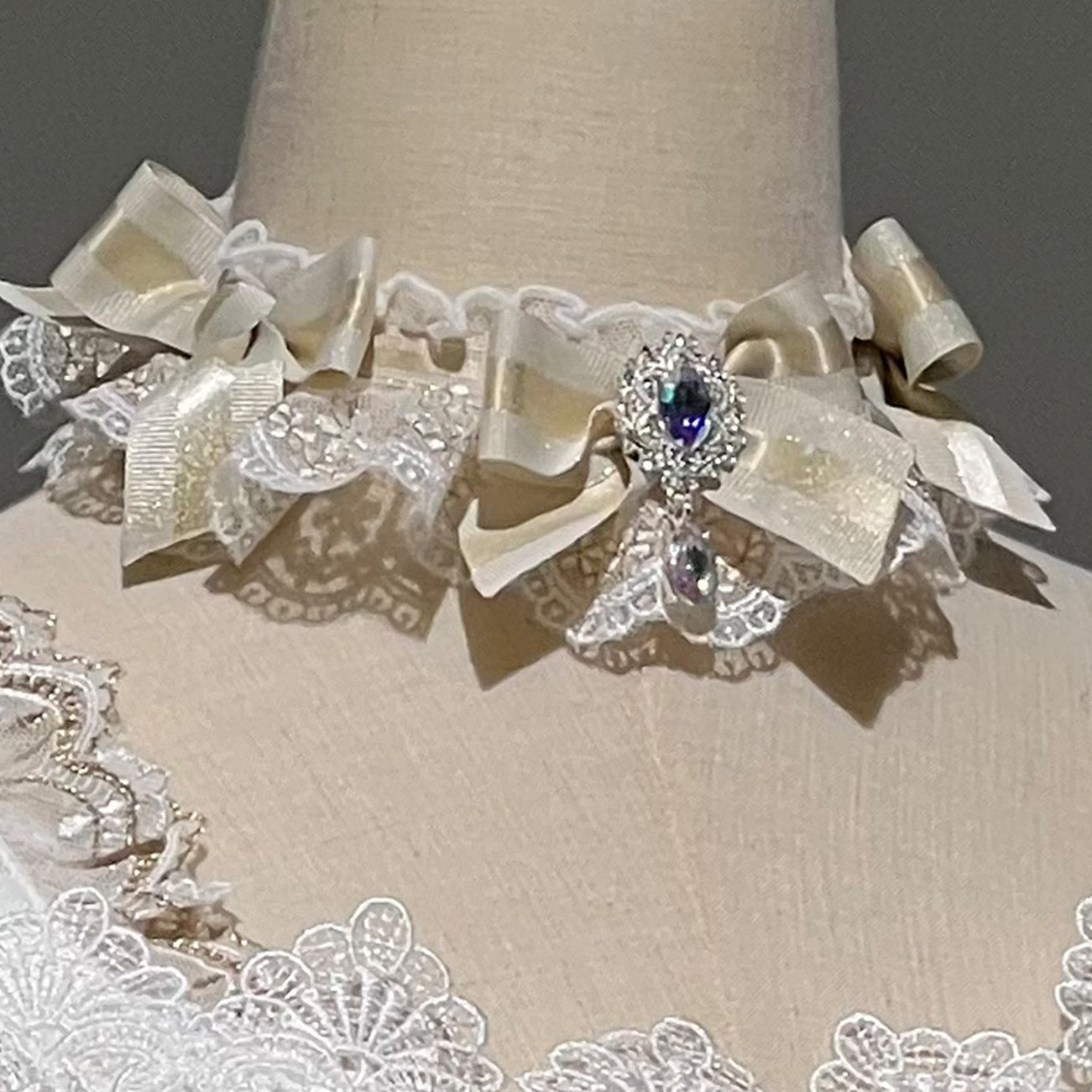 Peacock Feather SP Bridal Lolita White & Gold JSK Dress