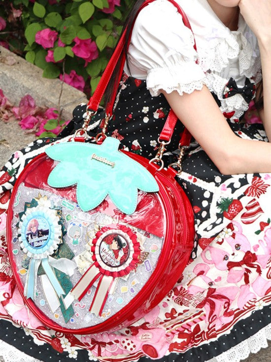 Mint Manbo Sweet Lolita Strawberry Dual‑Shoulder Itabag Backpack