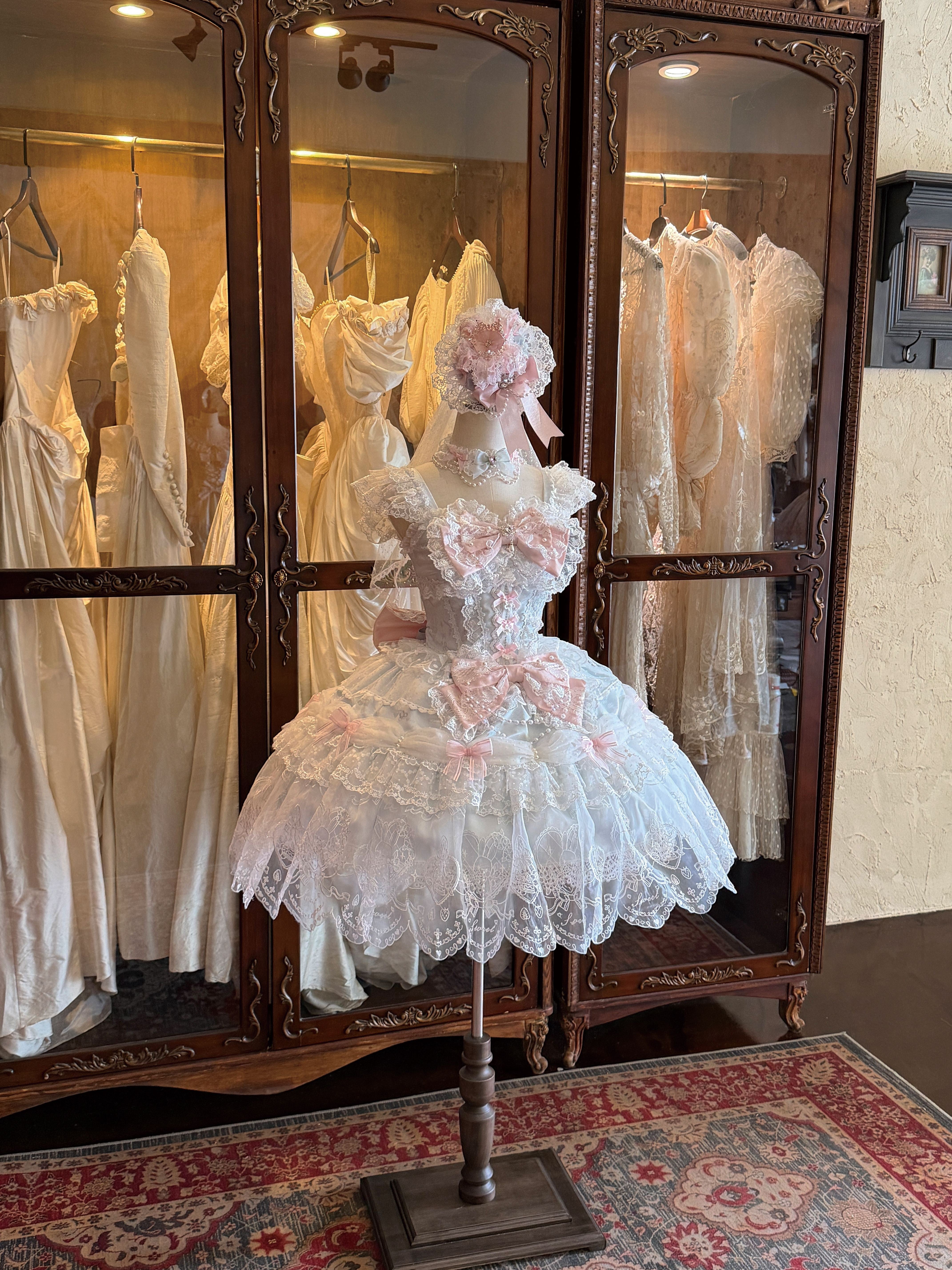 Rabbit Dream Letter Ballet Sweet Lolita JSK Suspender Dress