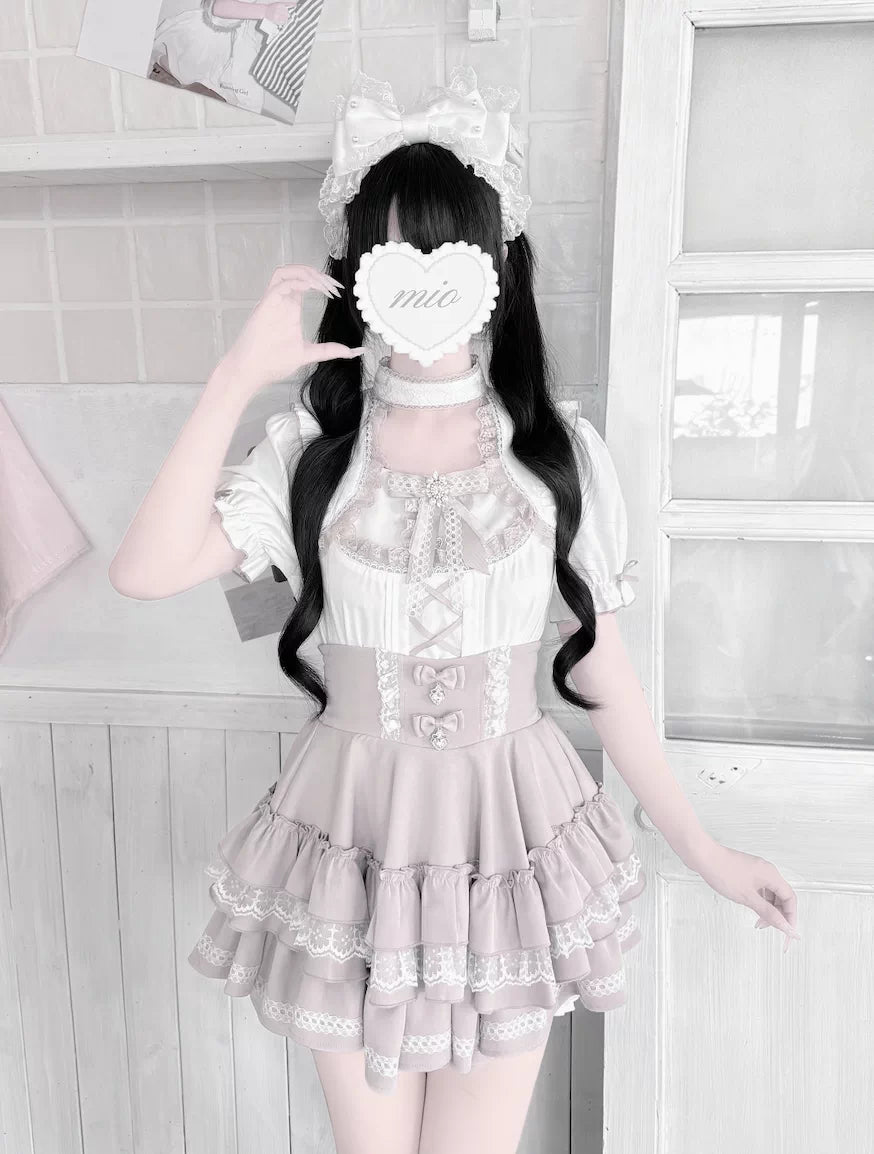 Vanilla Reply Transfer Student Collab Sweet Blouse and Skirt