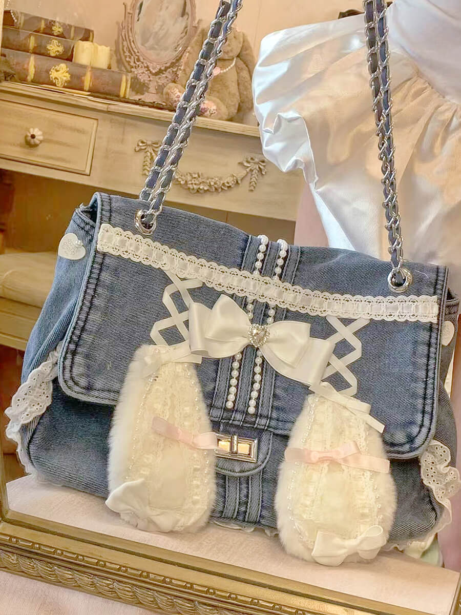 Lolita Rabbit Ear Chain Shoulder Bag LE8009