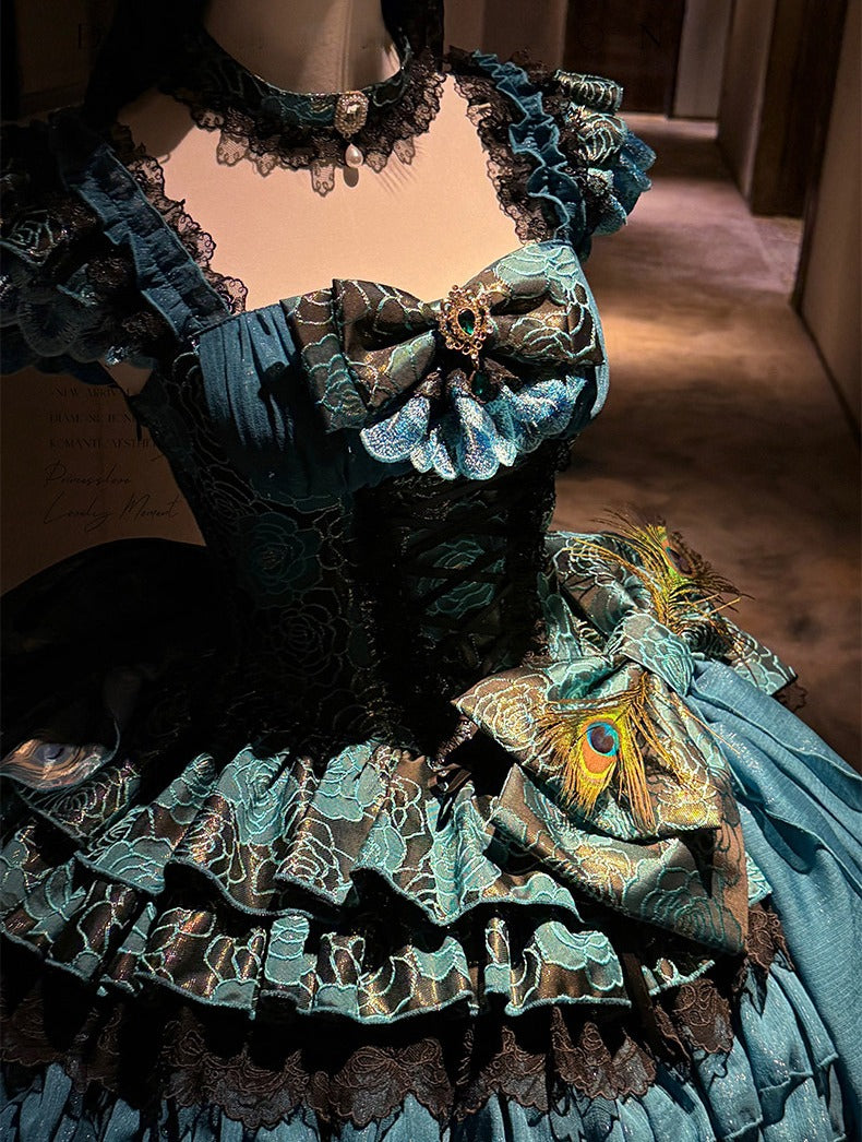 Spirit Peacock Princess Evening Dress