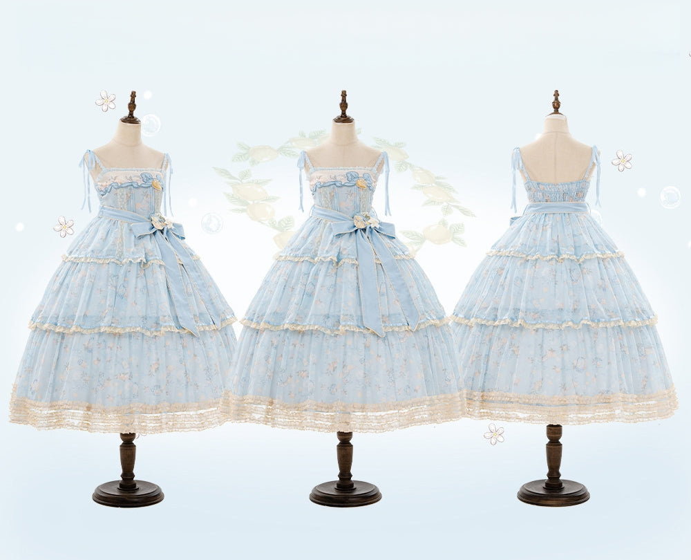 Lemon Soda Lolita JSK Long Dress Set