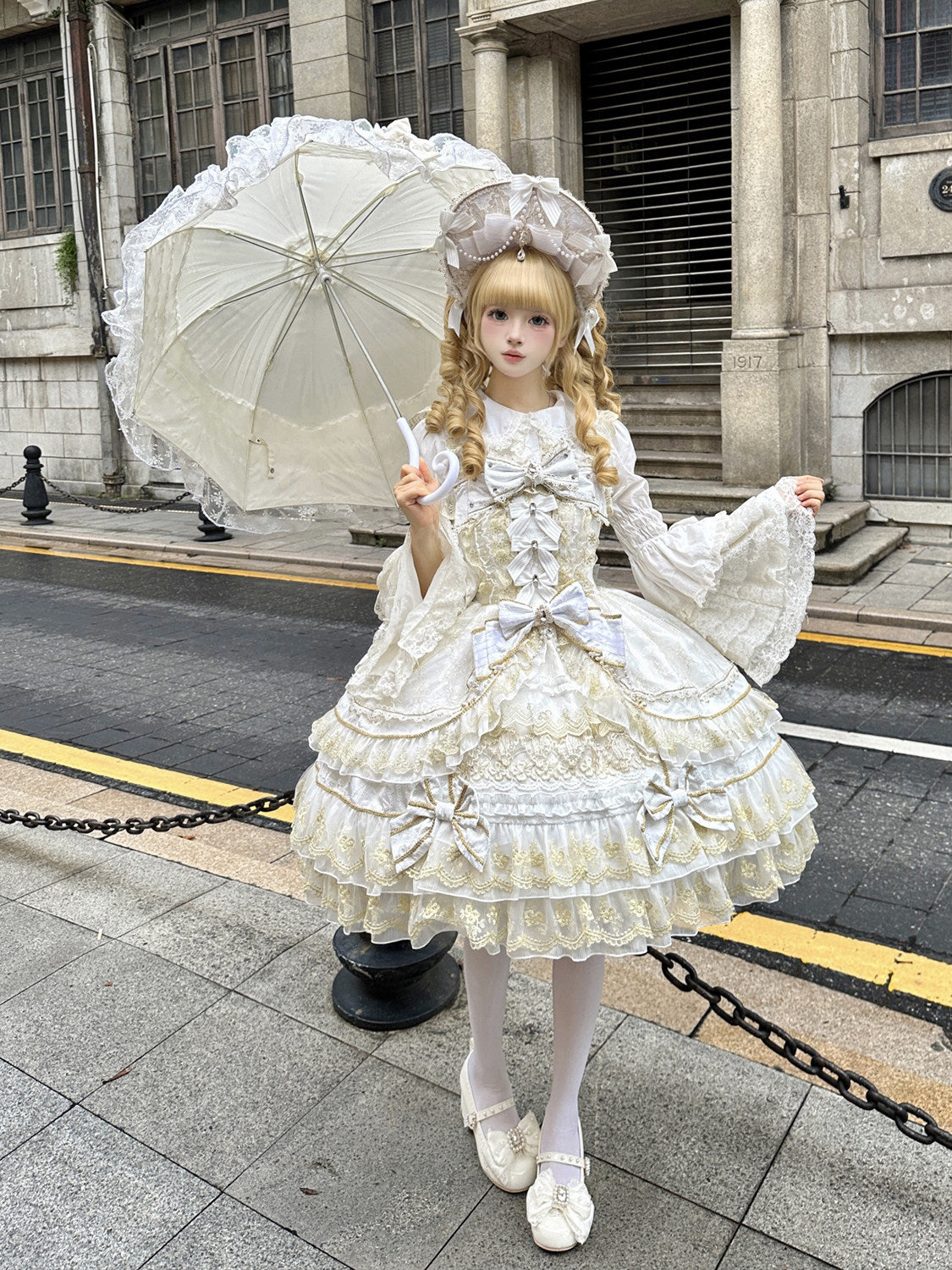 Crown of Gems Lolita White JSK Dress