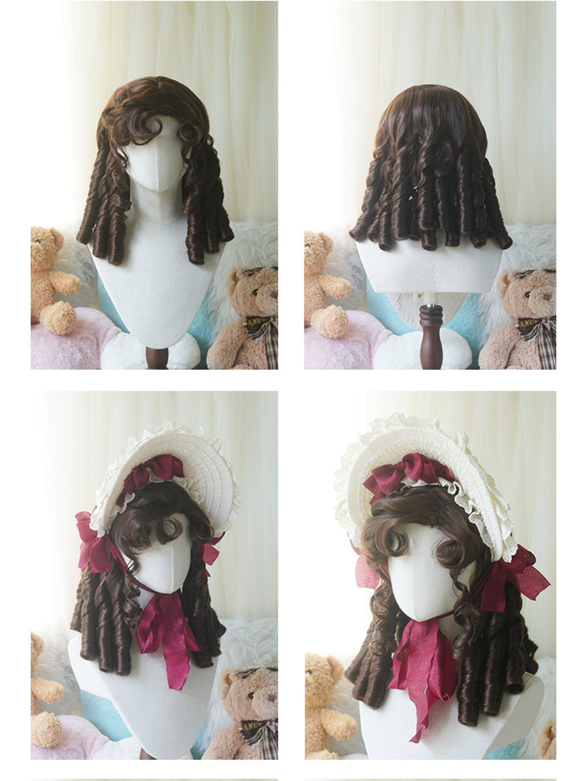 Lolita Vintage Doll Short Wig with Curly or Straight Styles