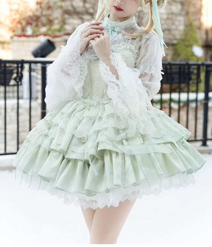 Lolita Elegant Embroidered Lace JSK Dress LC1004