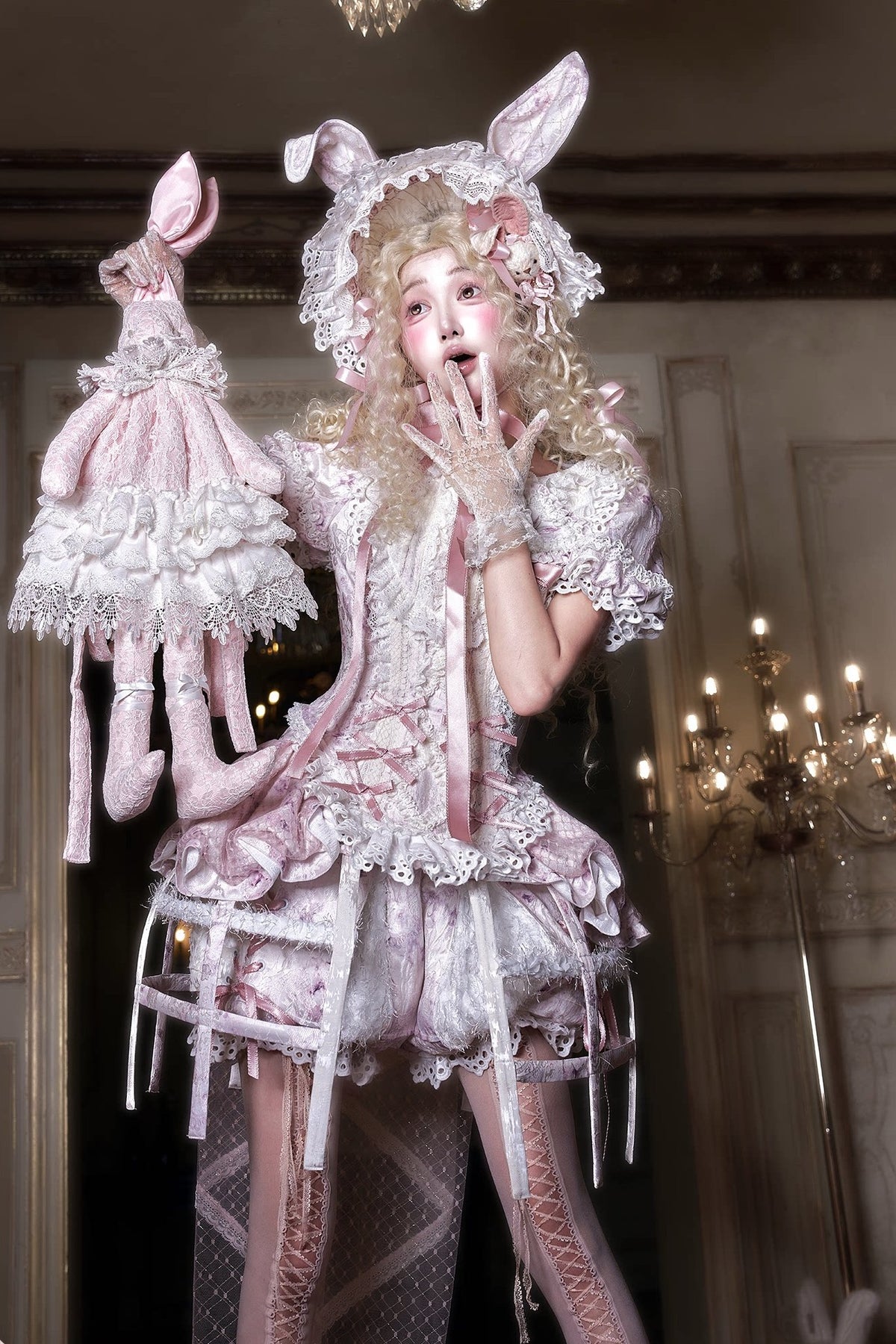 Castle Bunny Vintage Doll‑Like Two‑Piece Lolita Set