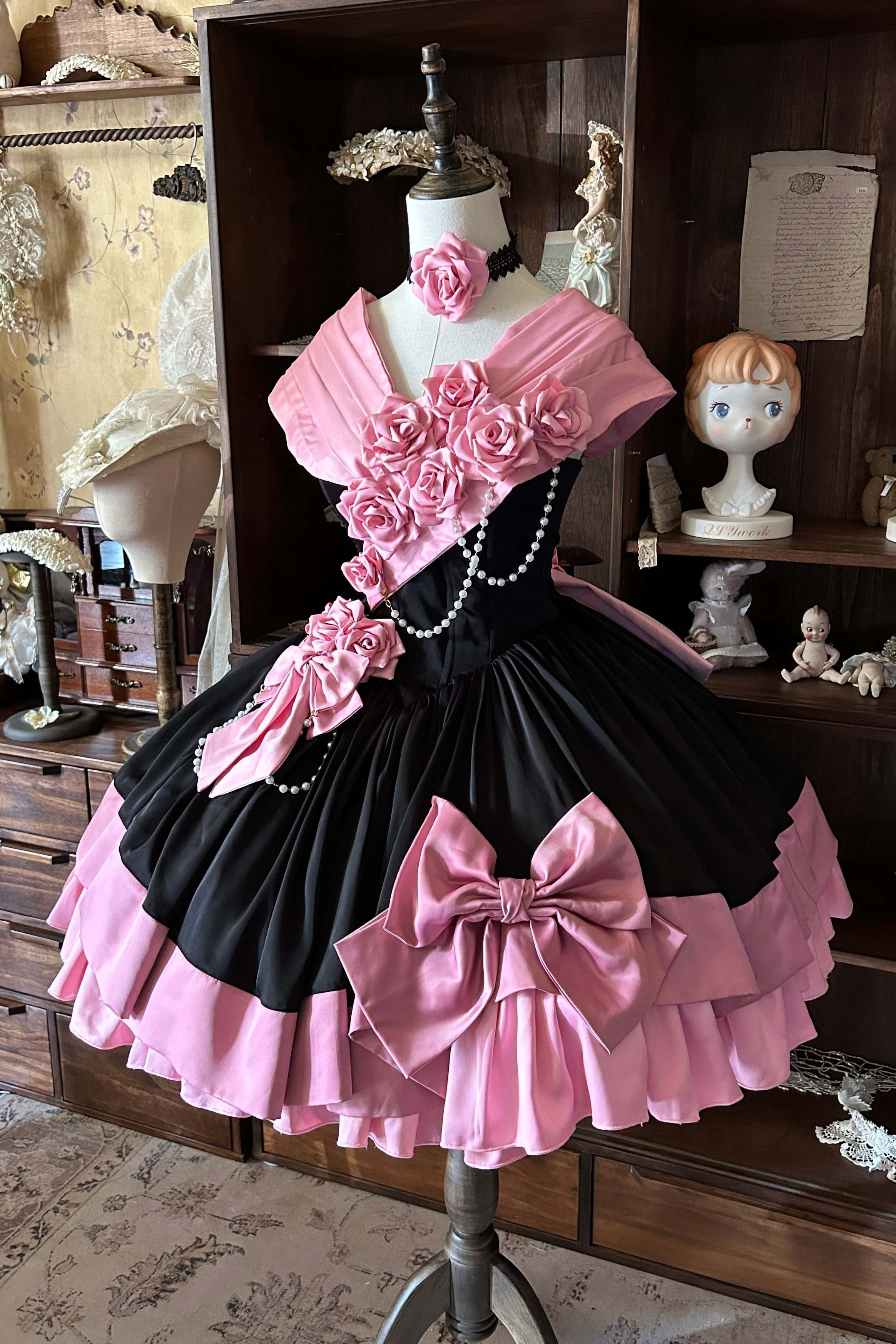 Robe rose Lolita « Coffre au Trésor »