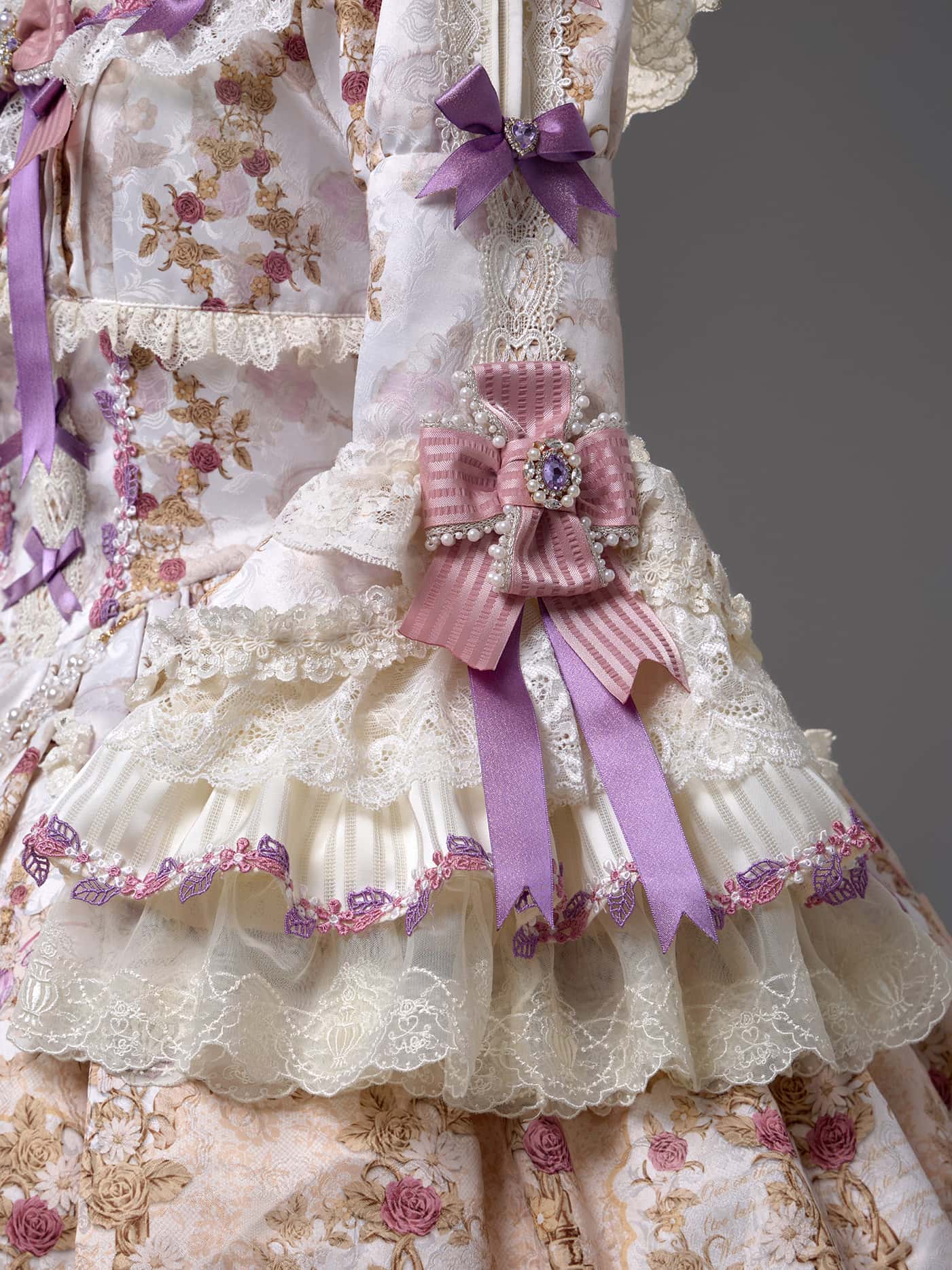 Antique Gem Fragrance Lolita Purple Long Dress Set