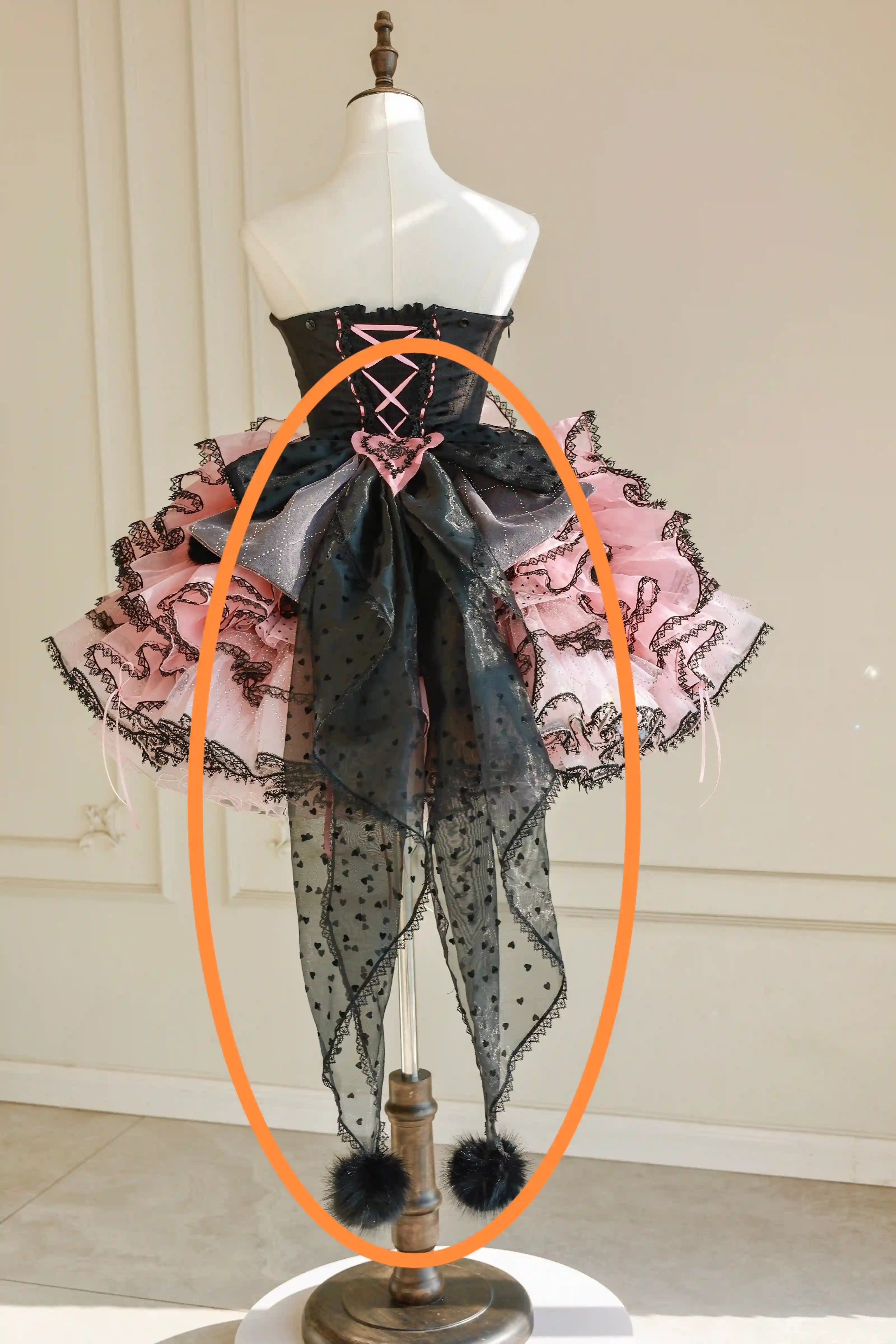 Rock Sweetheart Gothic Sweet Lolita Heart Corset Ruffle Mini Skirt Set
