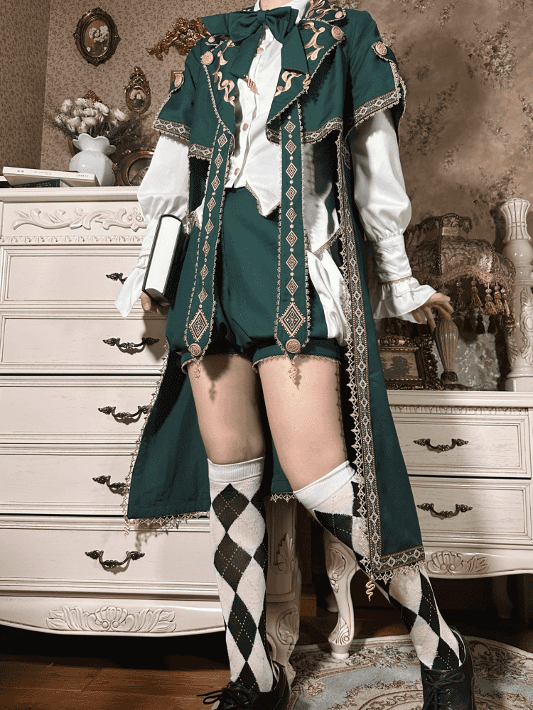 Fall Military Ouji Prince Suit & Cape Set LO1004