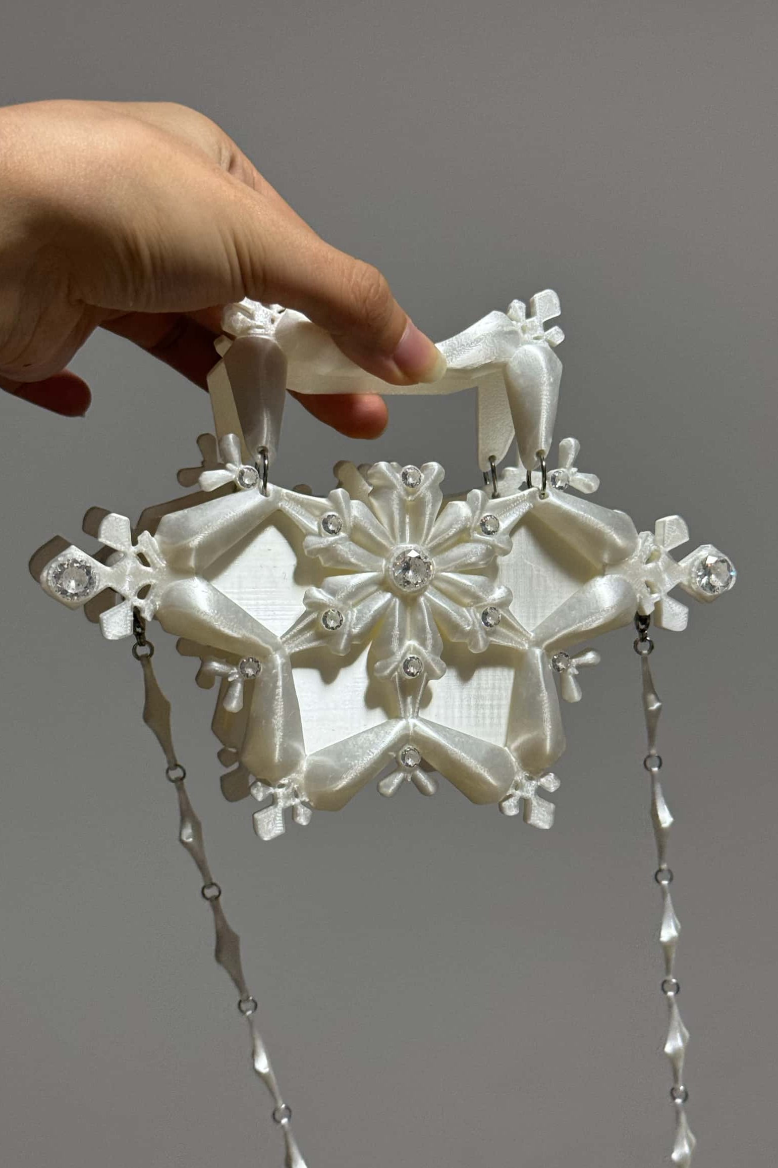 Snowflake 3D Printed Mini Handbag