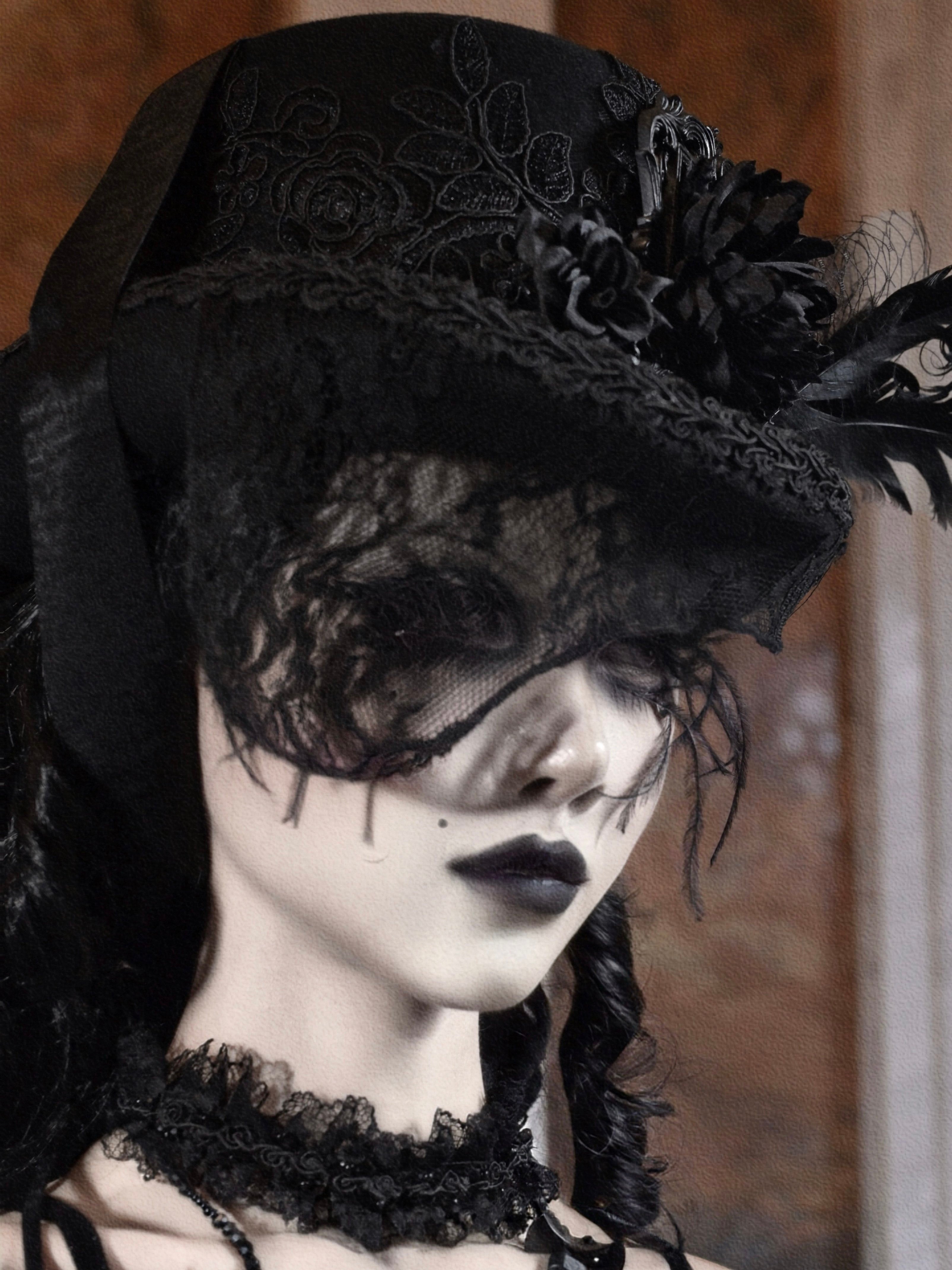 Mourning Day Gothic Top & Shorts Set