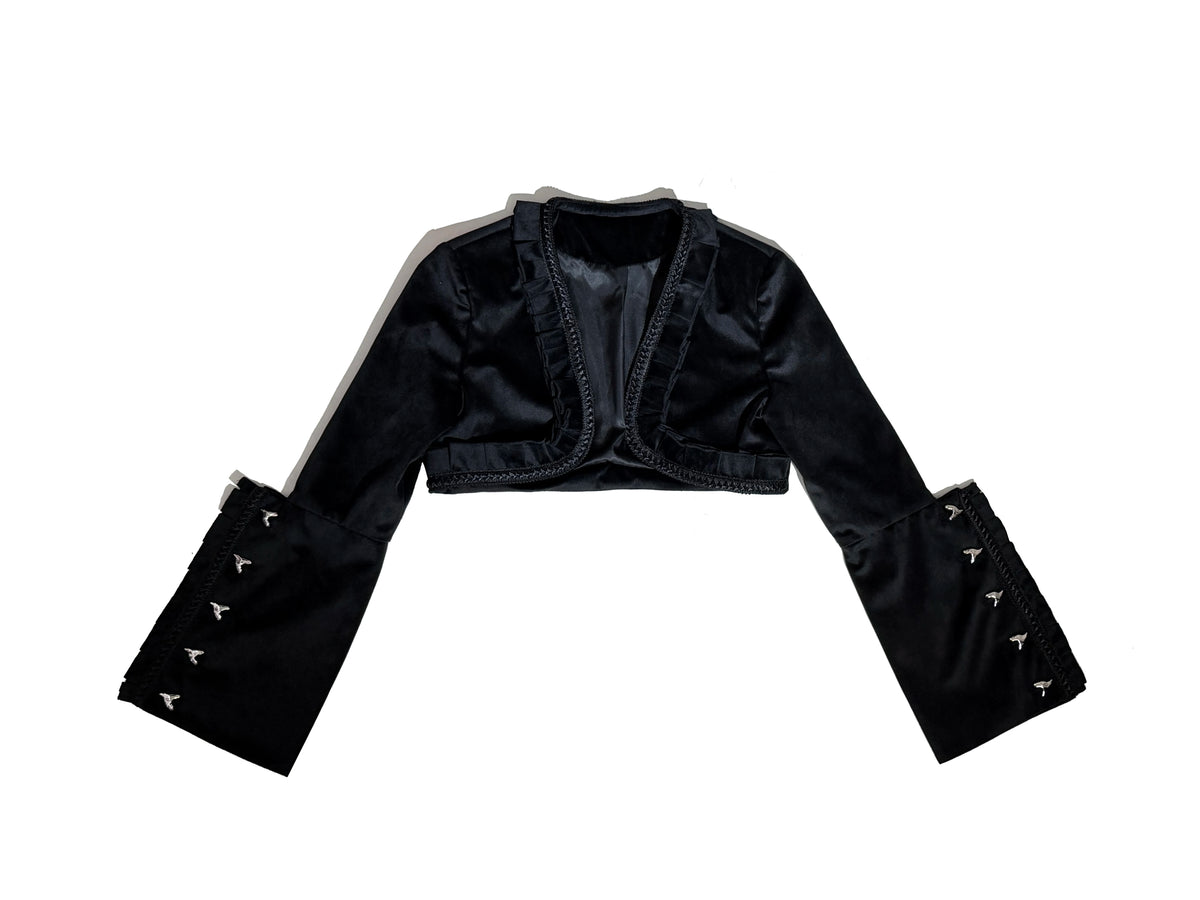Cannoneer Lolita Steampunk Long Sleeve Black OP Dress Set