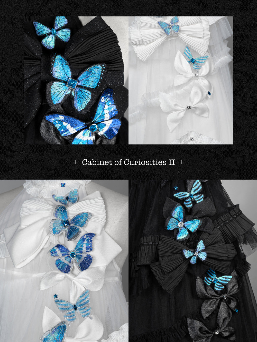 Cabinet Of Curiosities II Dark Gothic Butterfly Halter Neck Dress
