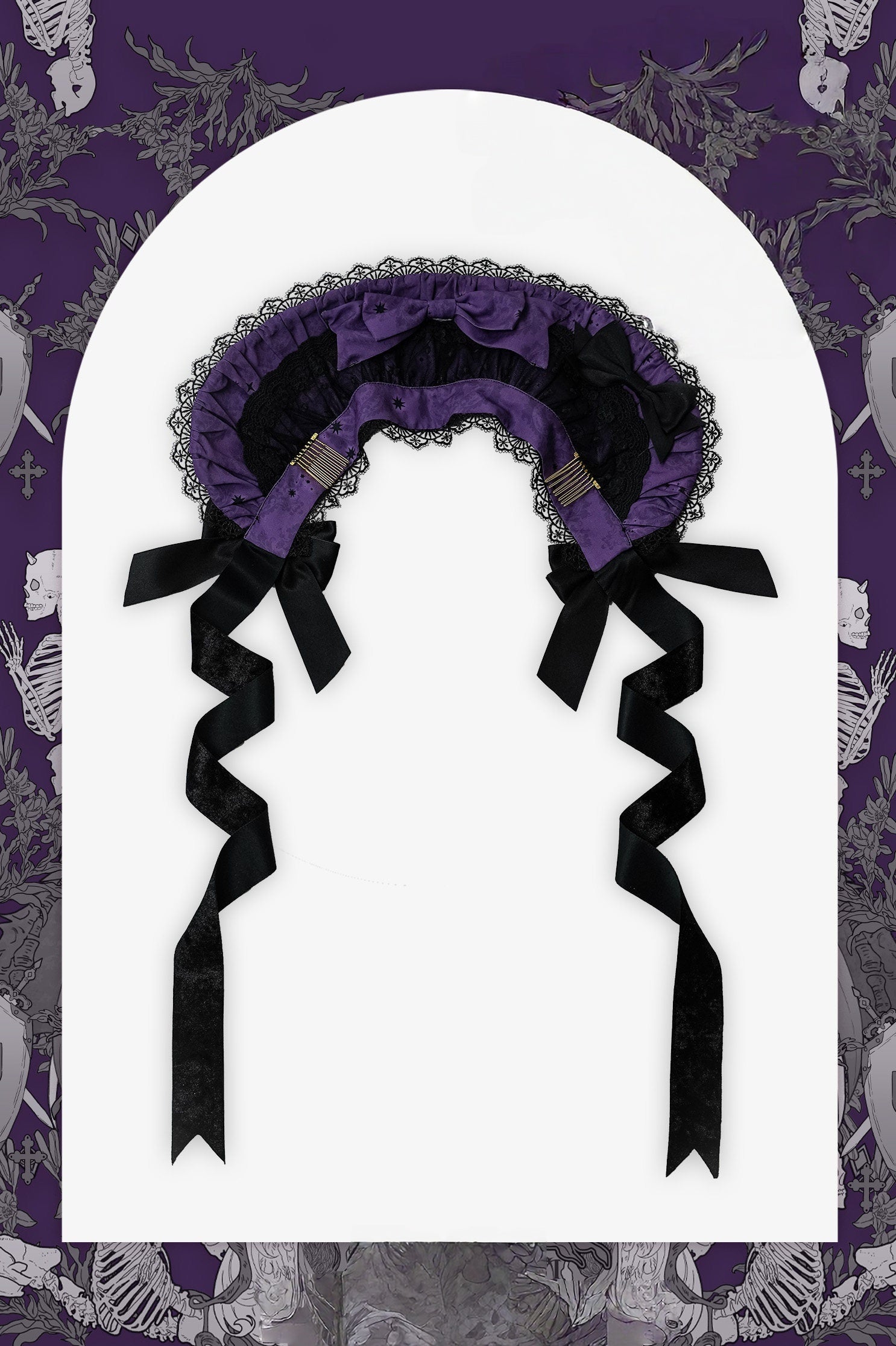 Dragon Bone Lily Lolita Gothic Purple OP Dress