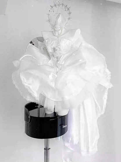 Lolita Elegant Silver White Dress LC1012