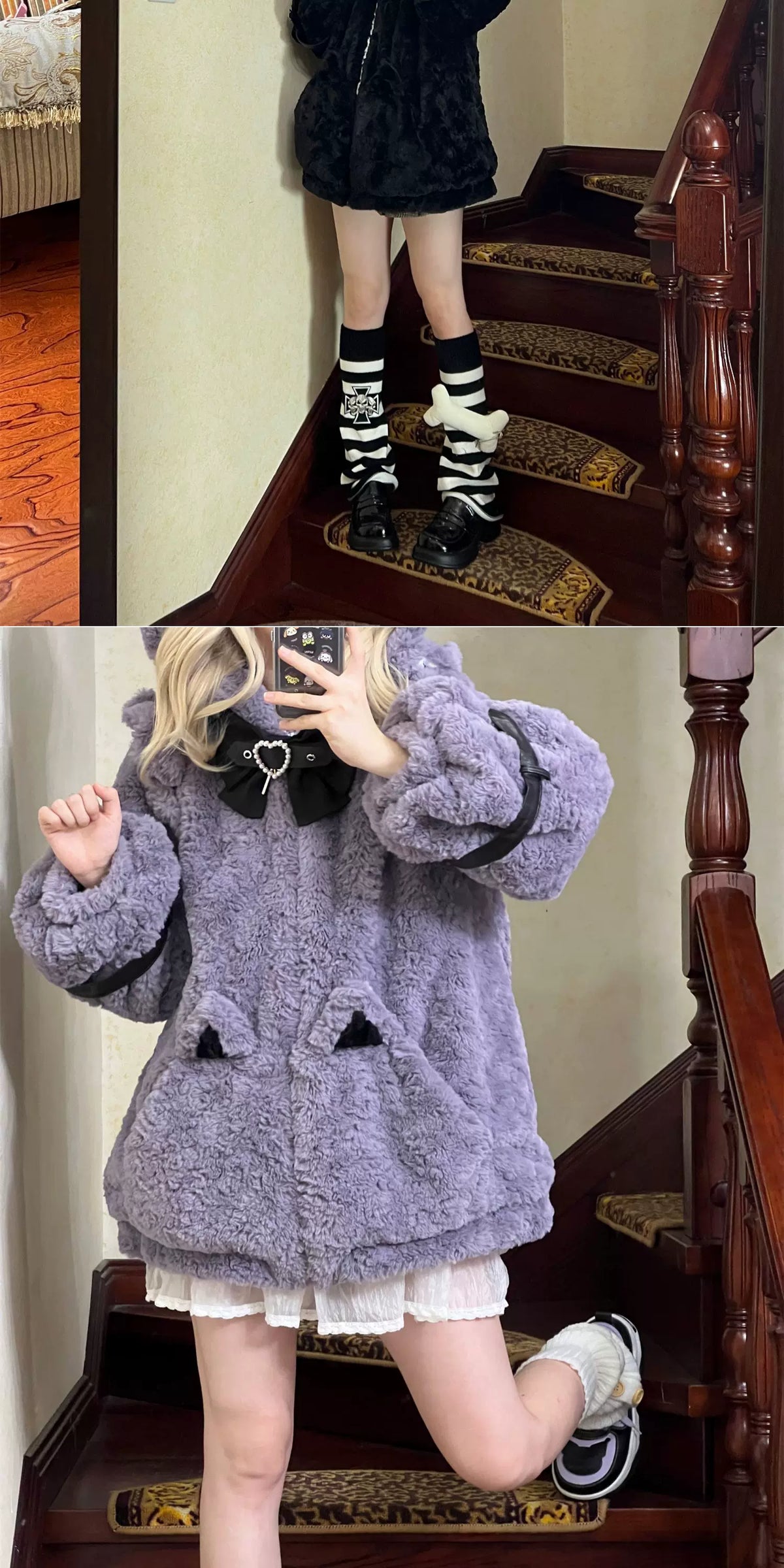 Earthquake Kitty Fluffy Cat Ear J-Style Sweet Cool Lolita Outwear
