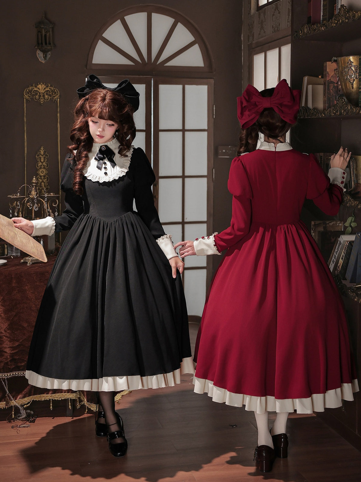 Miss Rita Elegant Maid‑Style Stand‑Collar Lolita OP Dress
