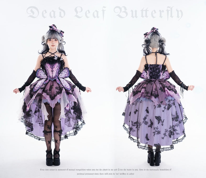 Dead Leaf Butterfly 3.0 Lolita Gothic Top & SK Dress Set