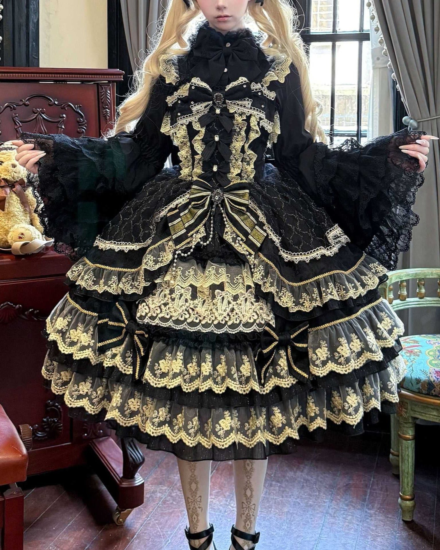 Lolita Doll Inspired JSK Goth Dress LG1039
