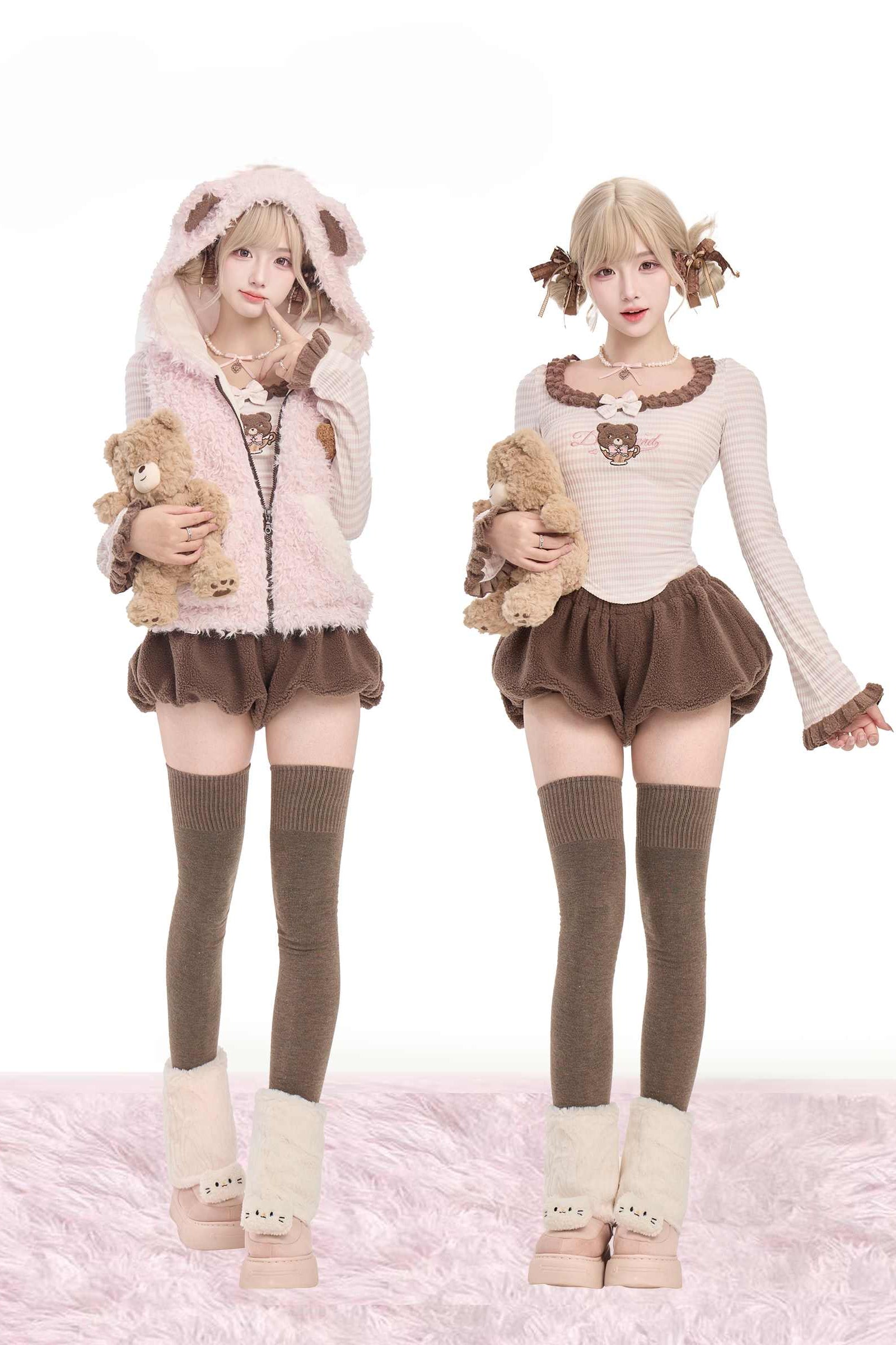 Sweet Girl Winter Kawaii Plush Set