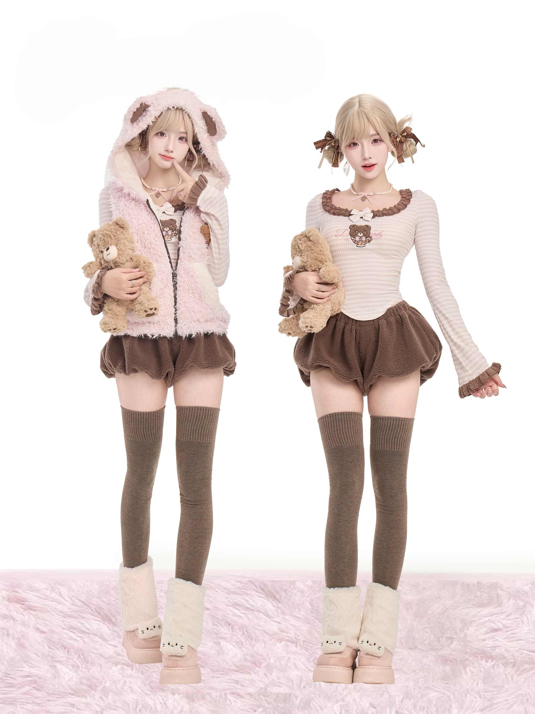 Sweet Girl Winter Kawaii Plush Set MGD0002
