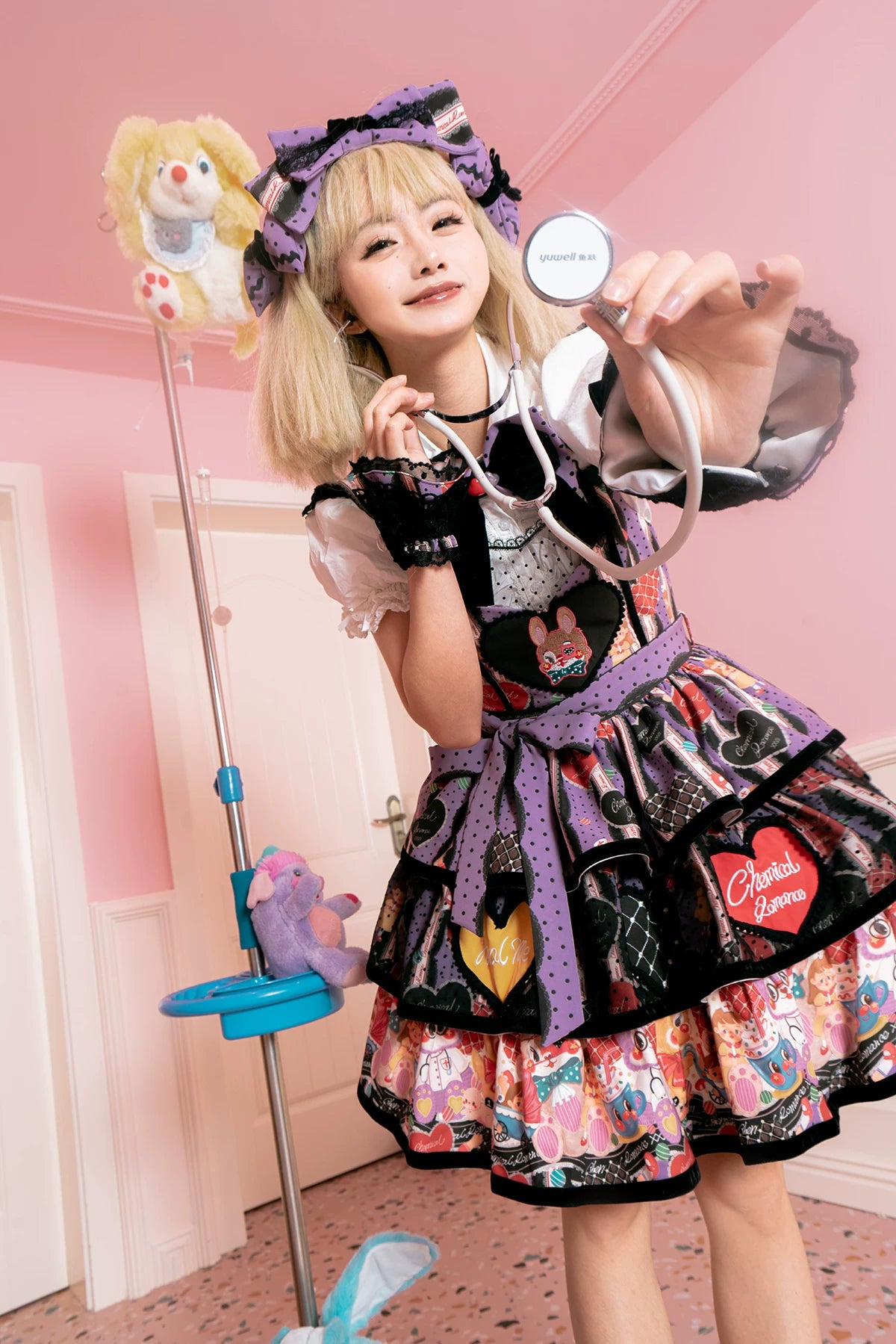 Doll Clinic Bunny Embroidery Sweet Gothic Lolita Suspender JSK