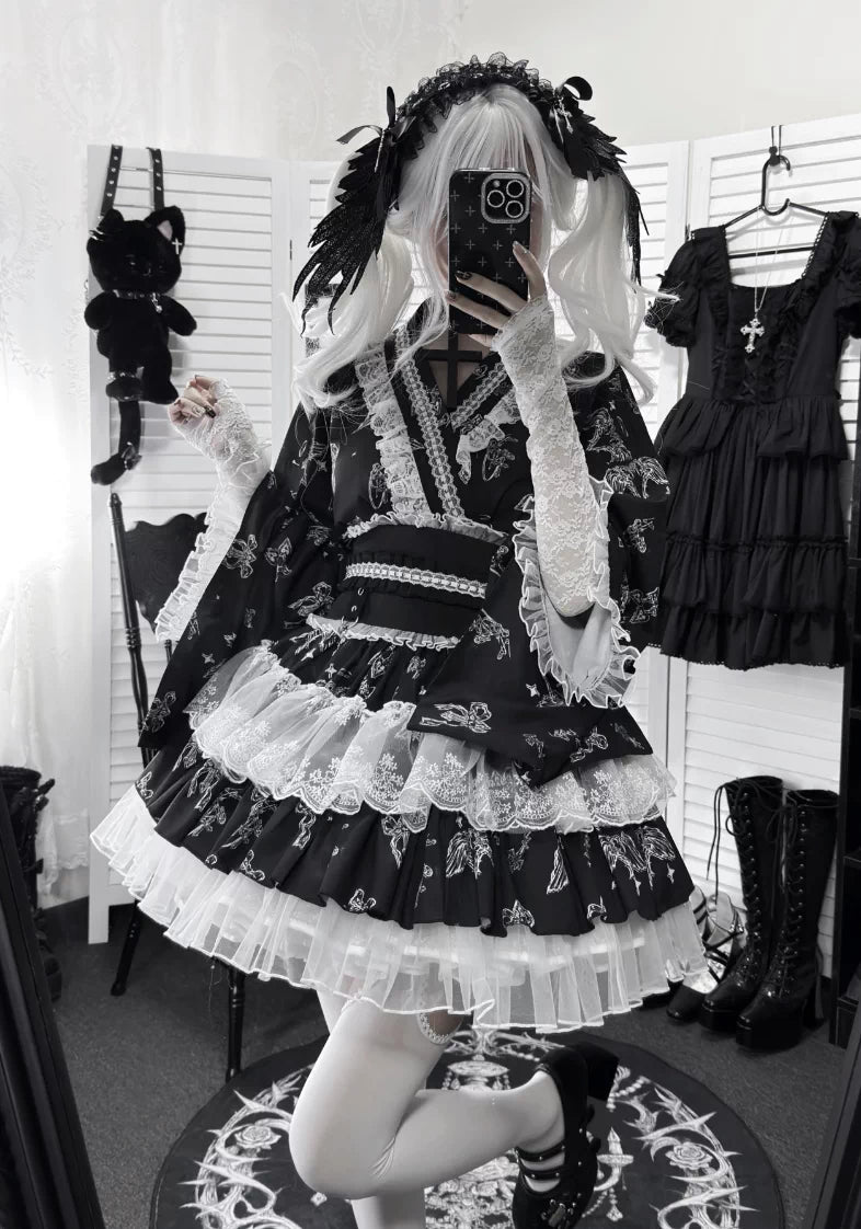 Stitched Puppet Galaxy and You Gothic Lolita Yukata Set