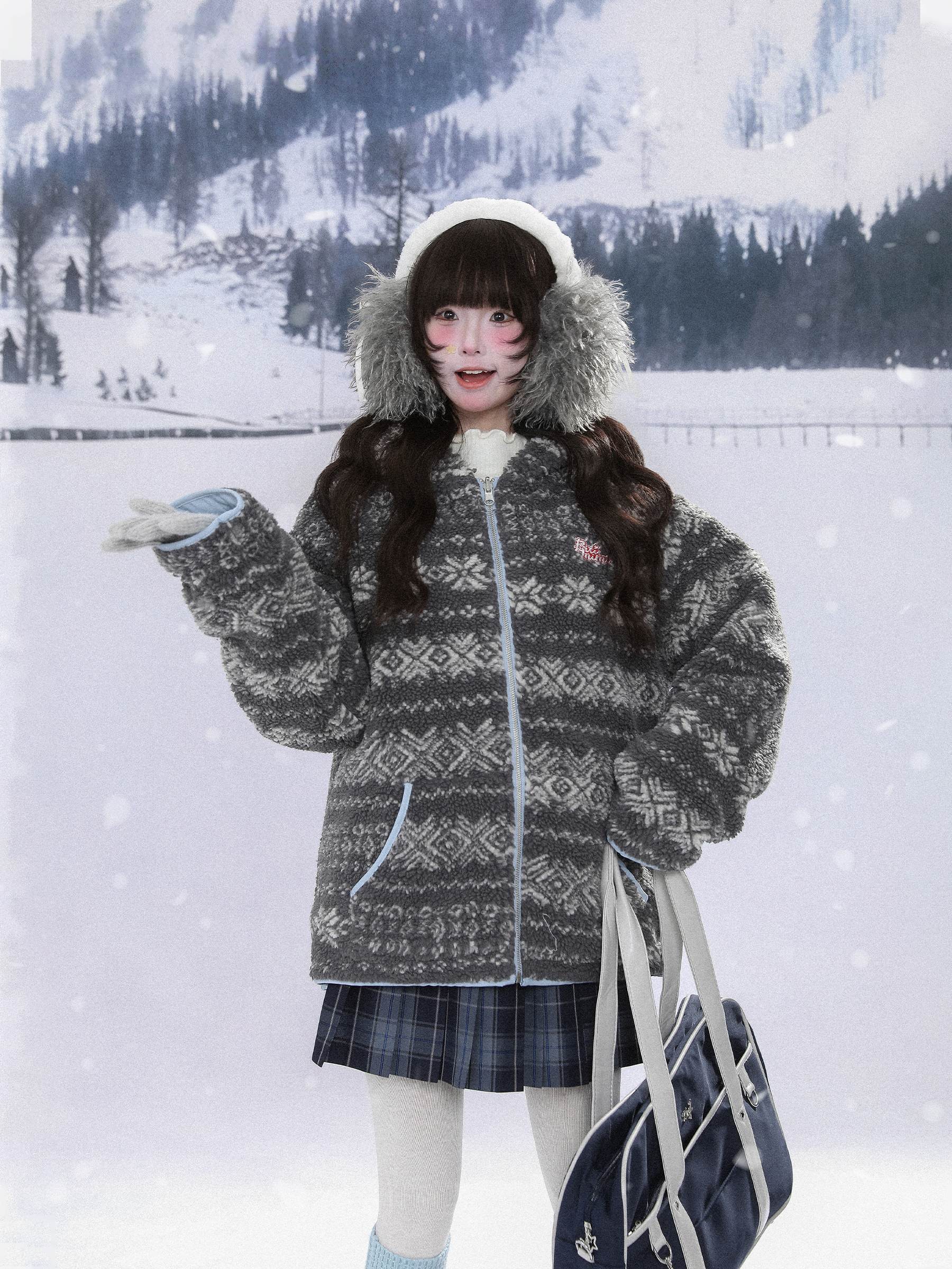 Japanese Aesthetic Double-Sided Thickened Coat MGD0009