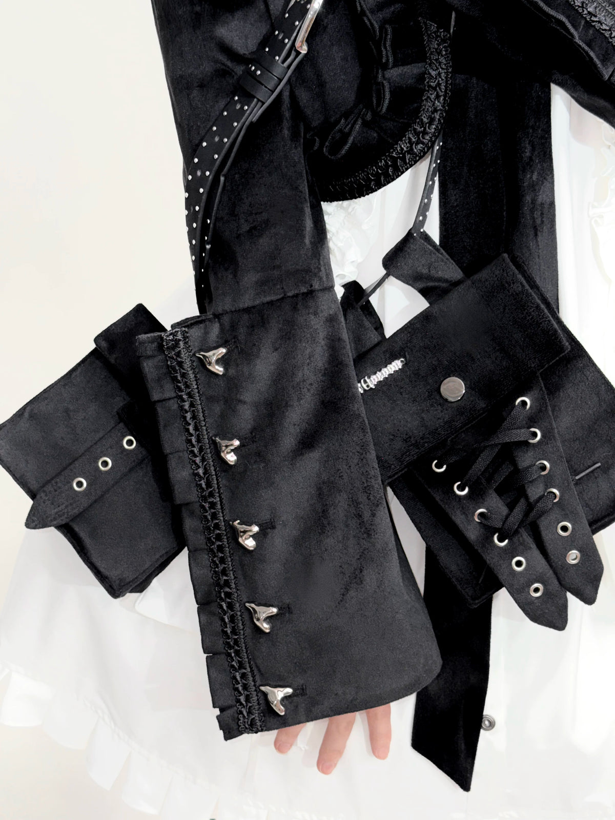 Cannoneer Lolita Steampunk Long Sleeve Black OP Dress Set