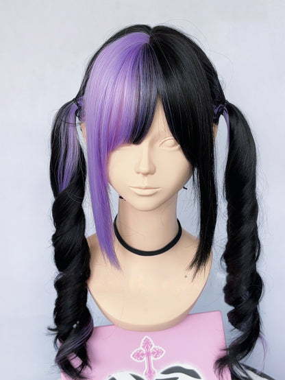 Lolita J-Fashion Highlight Wavy Twin Tail Wig LE7036