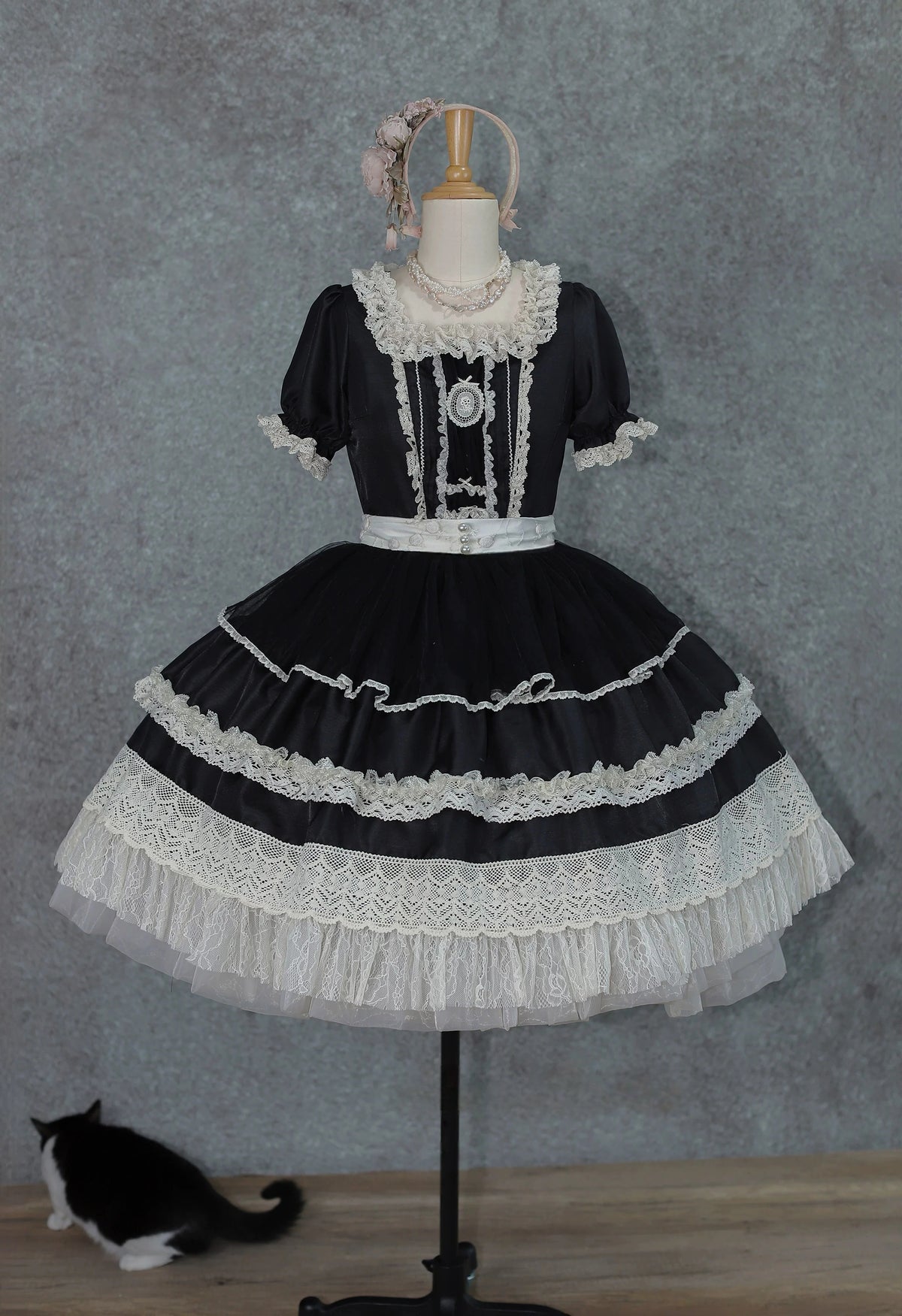 Antique Ball 3.0 Lolita Elegant French Style Maiden Short Sleeve OP Dress