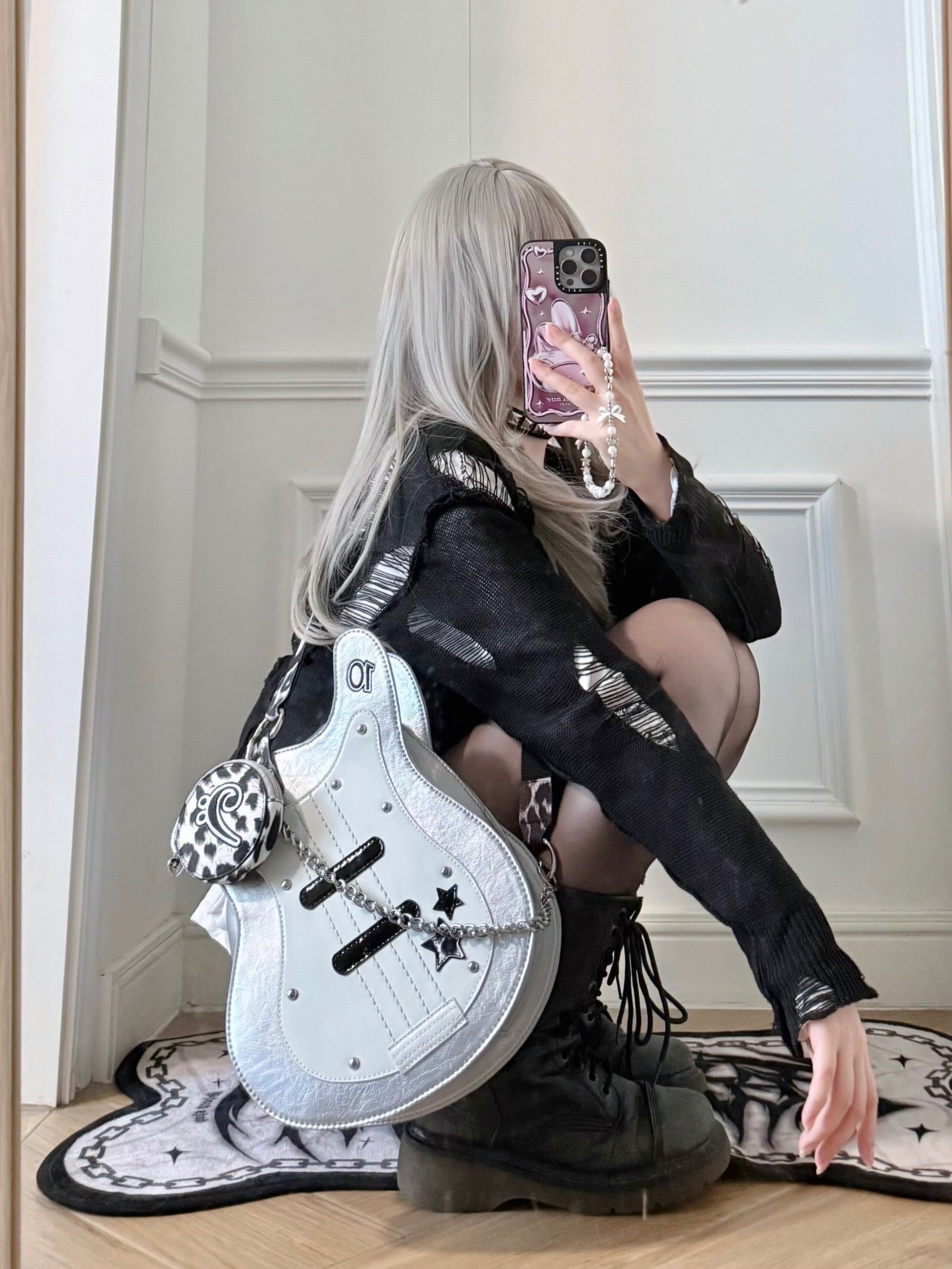 Not A Guitar Original Bass‑Shaped Crossbody Shoulder Bag
