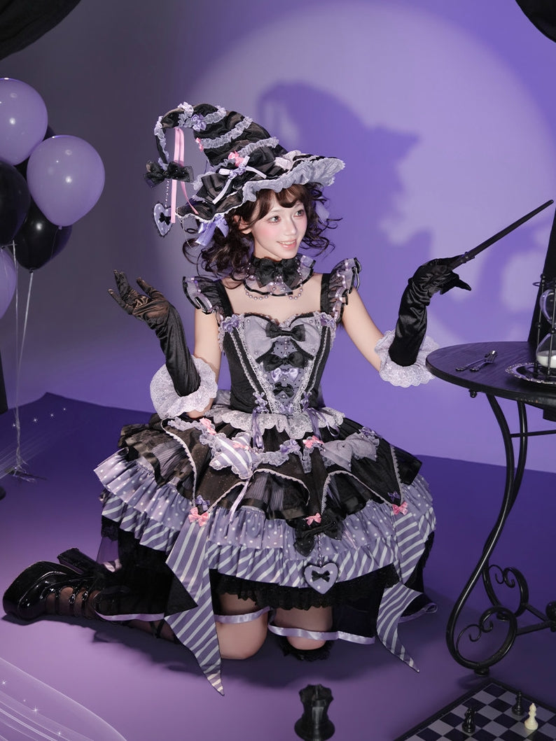Night of Witchcraft Gothic Lolita Halloween JSK Dress Set