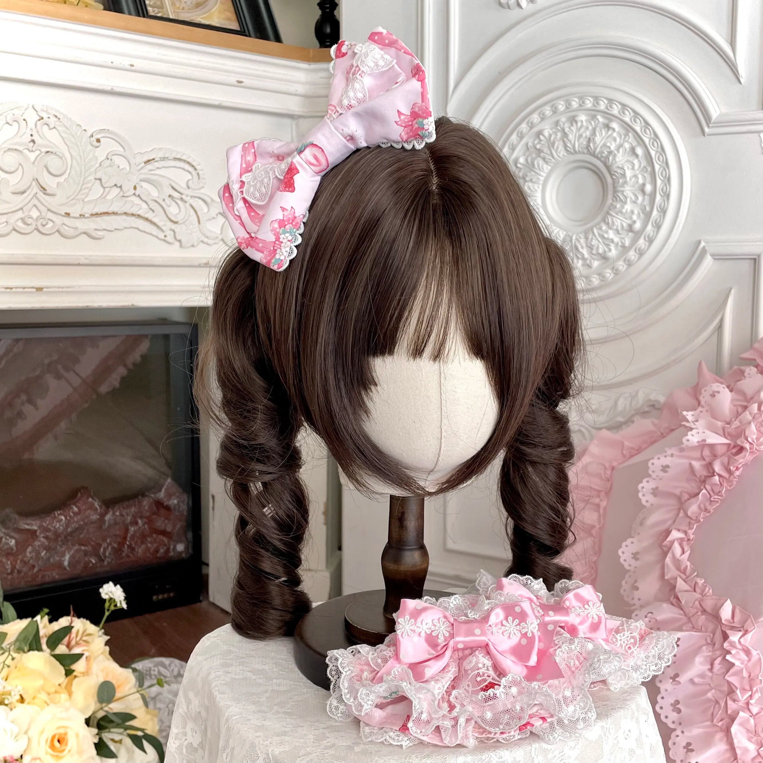 Deer Strawberry Garden Old-School Strawberry Print Lolita JSK Accessories