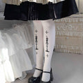 Lolita Gothic Punk 80D Velvet Print Tights LE9007