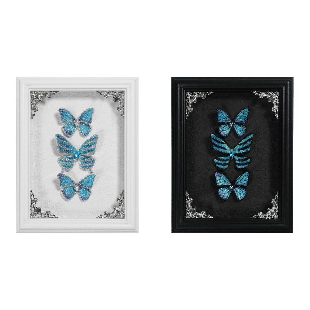 Cabinet Of Curiosities II Dark Gothic Butterfly Embroidered Photo Frame