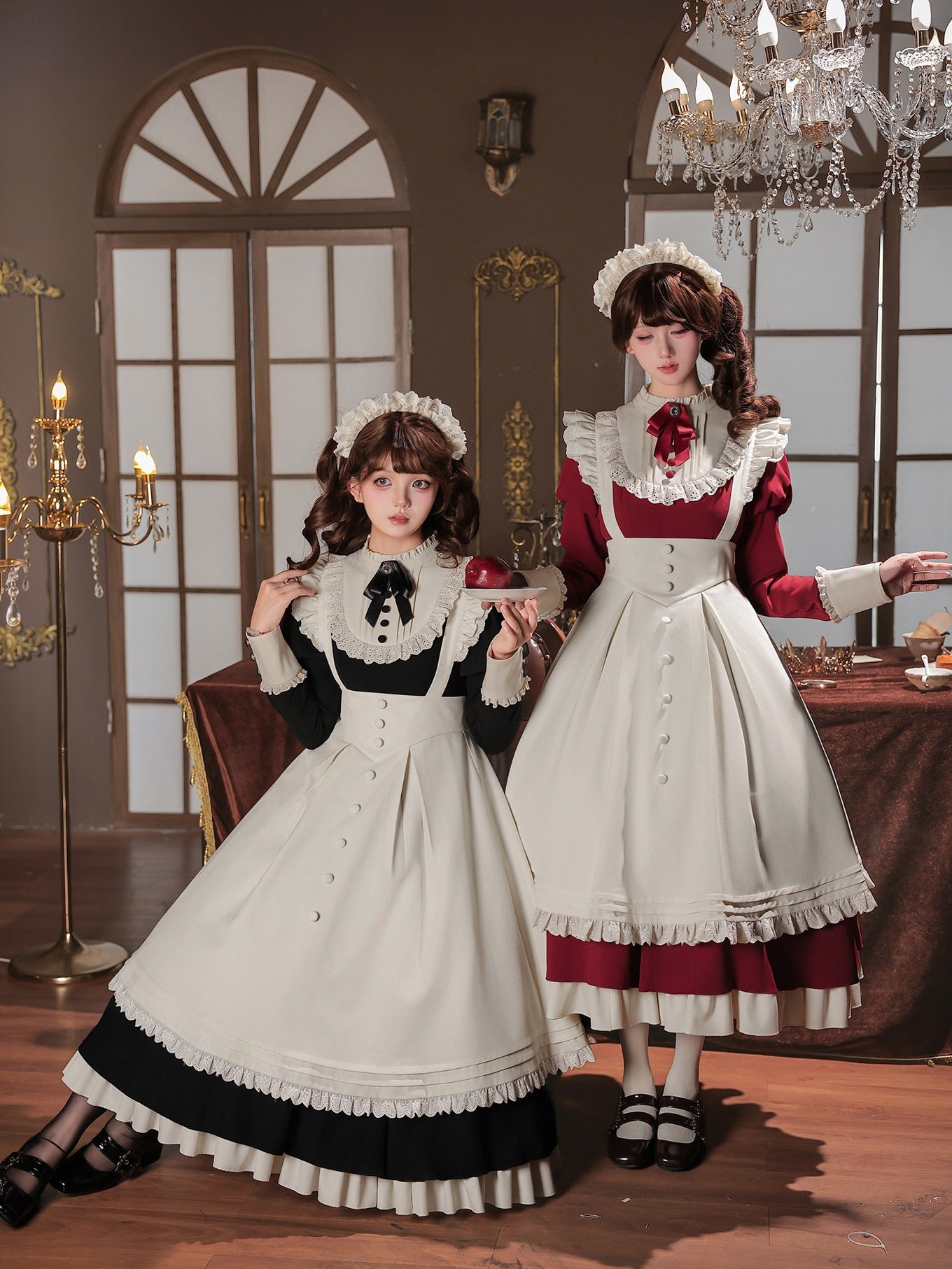 Miss Rita Elegant Maid‑Style Stand‑Collar Lolita OP Dress