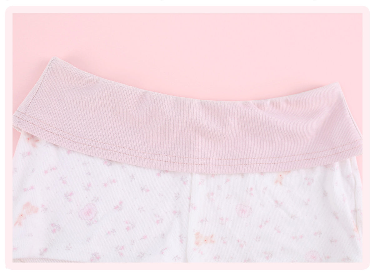Star Fall Floral White Hooded Jacket Pink Camisole White Floral Shorts Girly Set