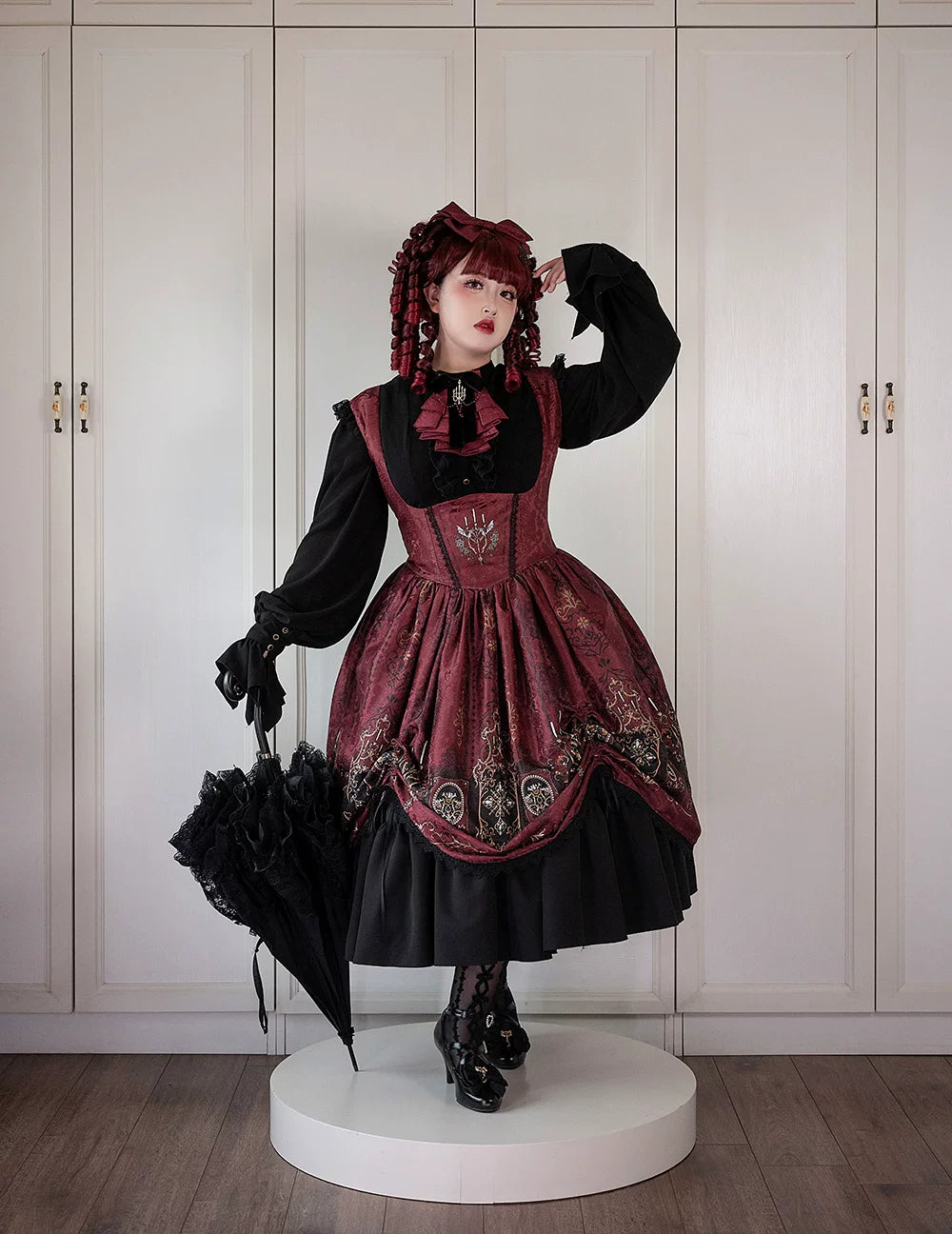 Blood Night Lamplighter Gothic Vintage Lolita Bustier JSK Dress