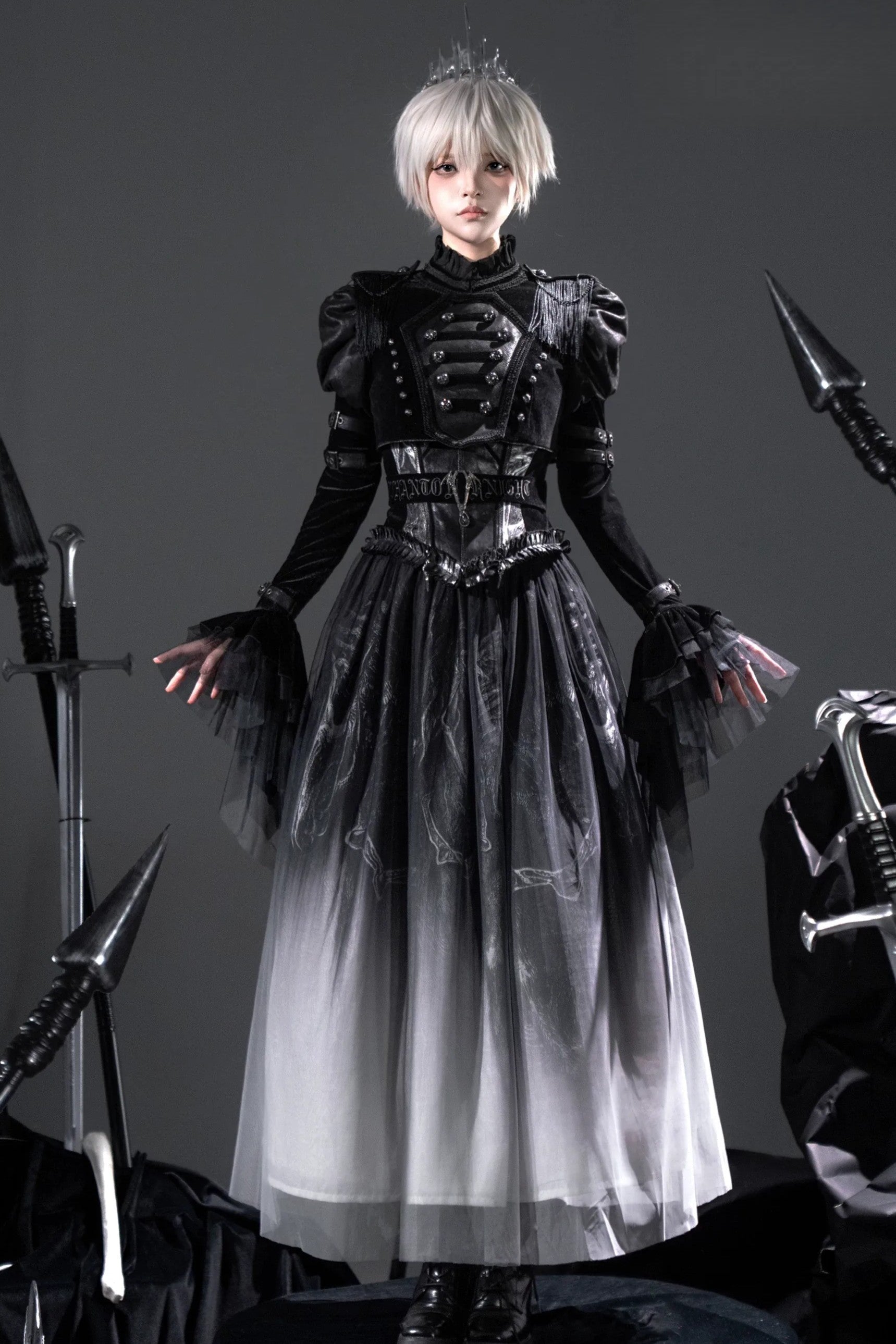 Ghost Knight Gothic Style Dress Set