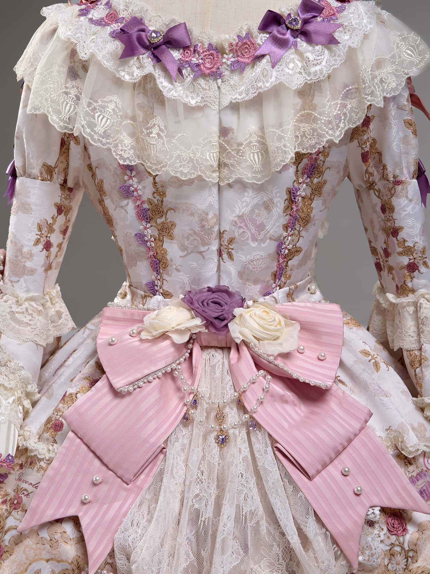 Antique Gem Fragrance Lolita Purple Long Dress Set