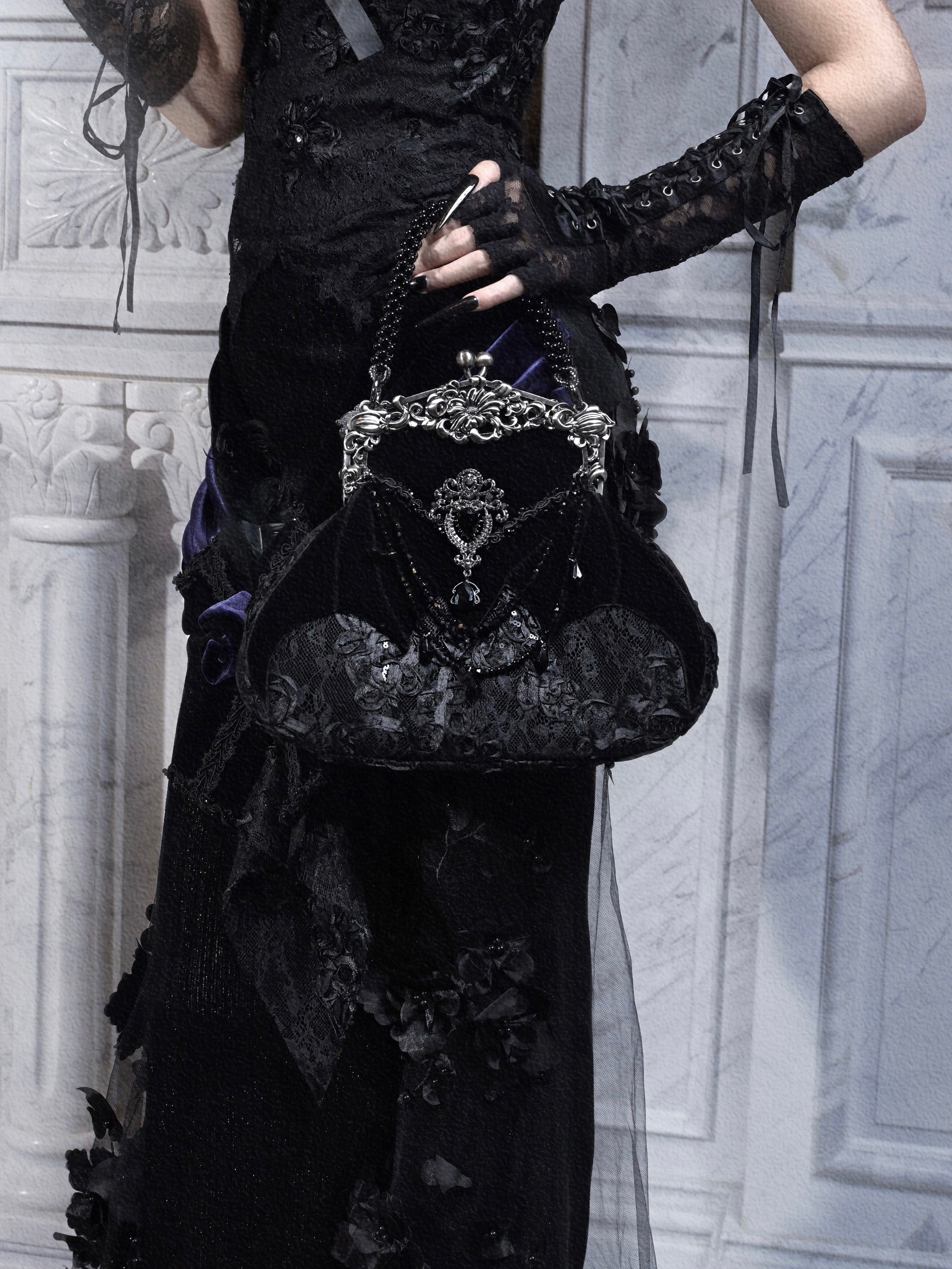 Mourning Day Gothic Top & Shorts Set
