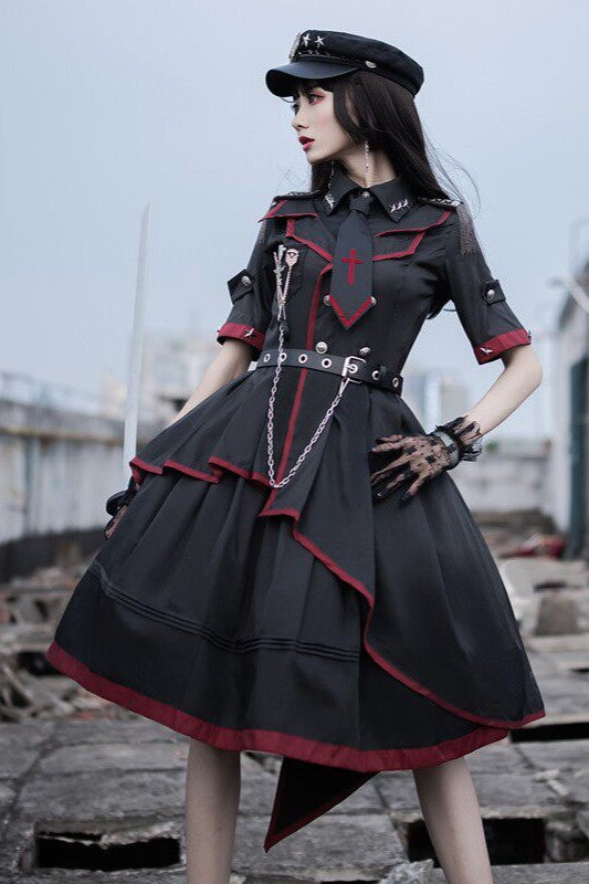 Robe militaire longue "Bites the Dust"