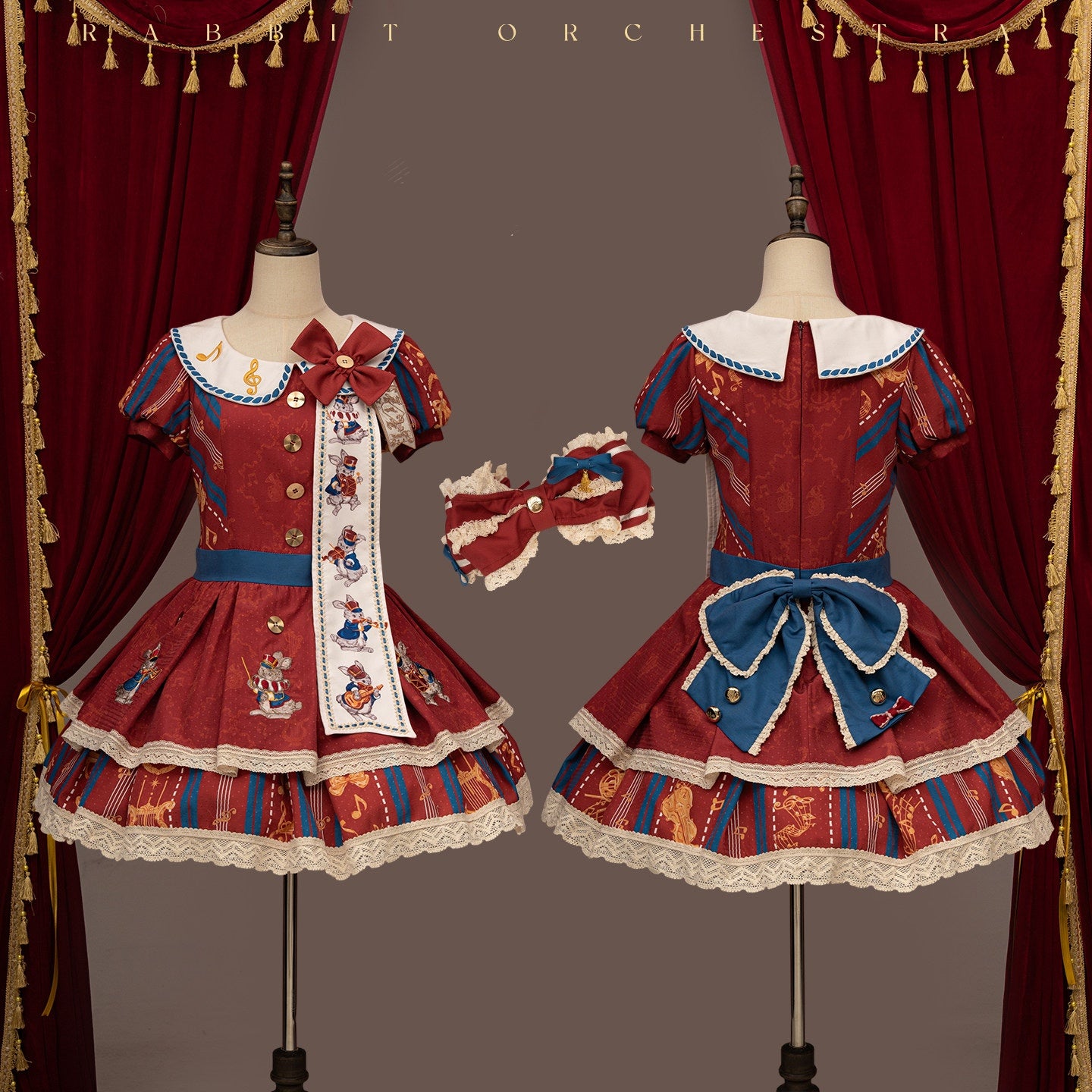 Rabbit Orchestra Lolita Embroidered Cute OP / JSK Dress