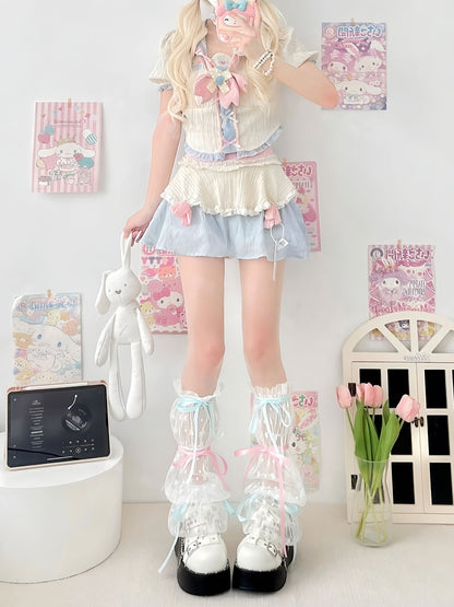 Lolita Lace Leg Warmers Thin Mid-Calf Socks LE9001