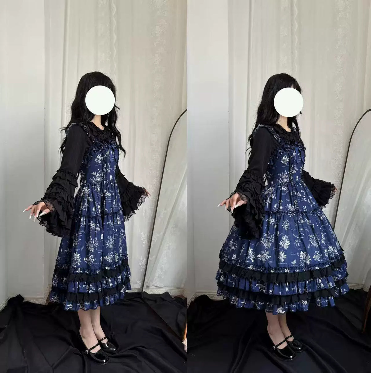 Frost Descent Lolita Floral Wall JSK / OP Dress
